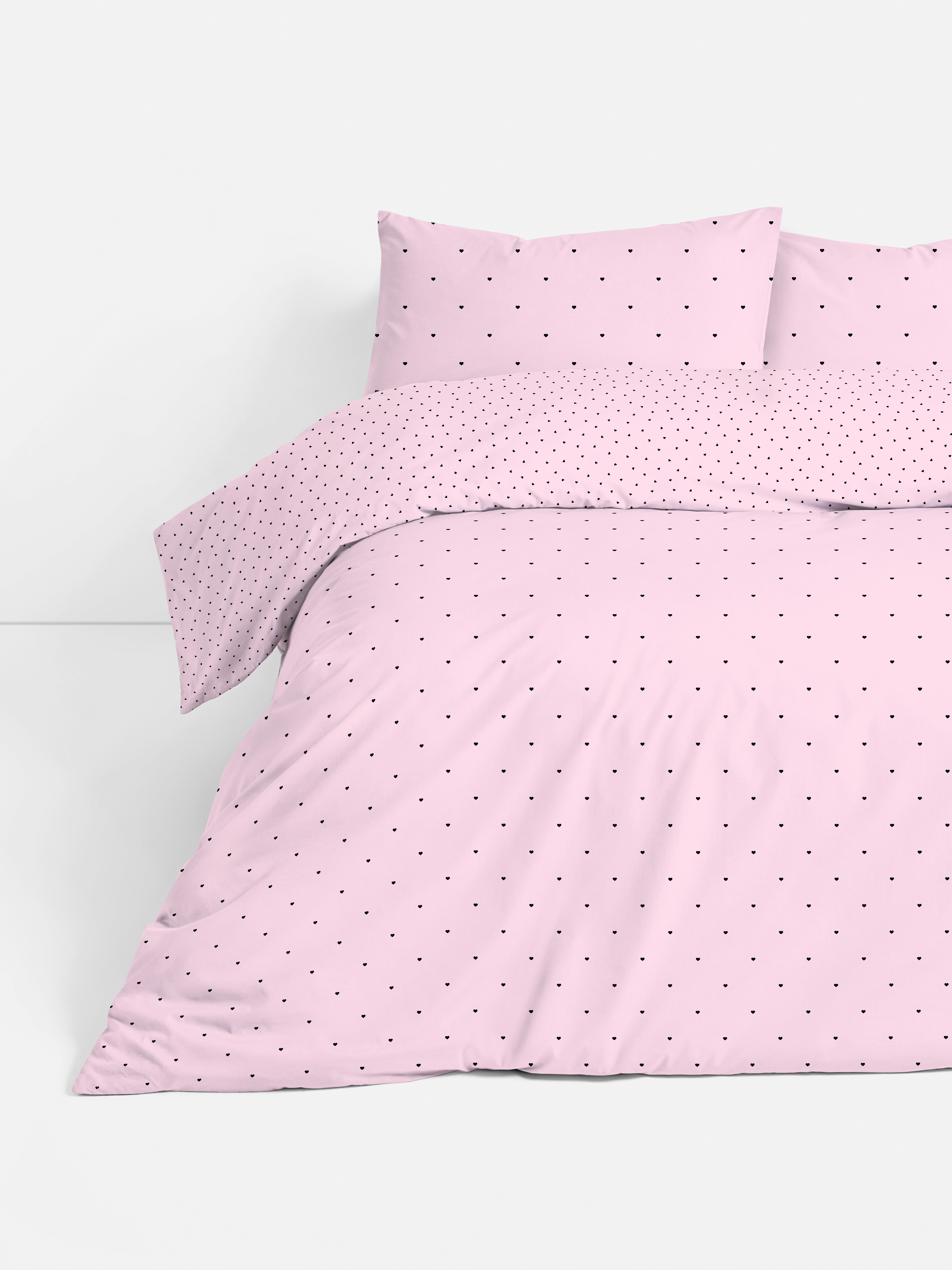 Cotton Rich Heart Print Duvet Cover Set