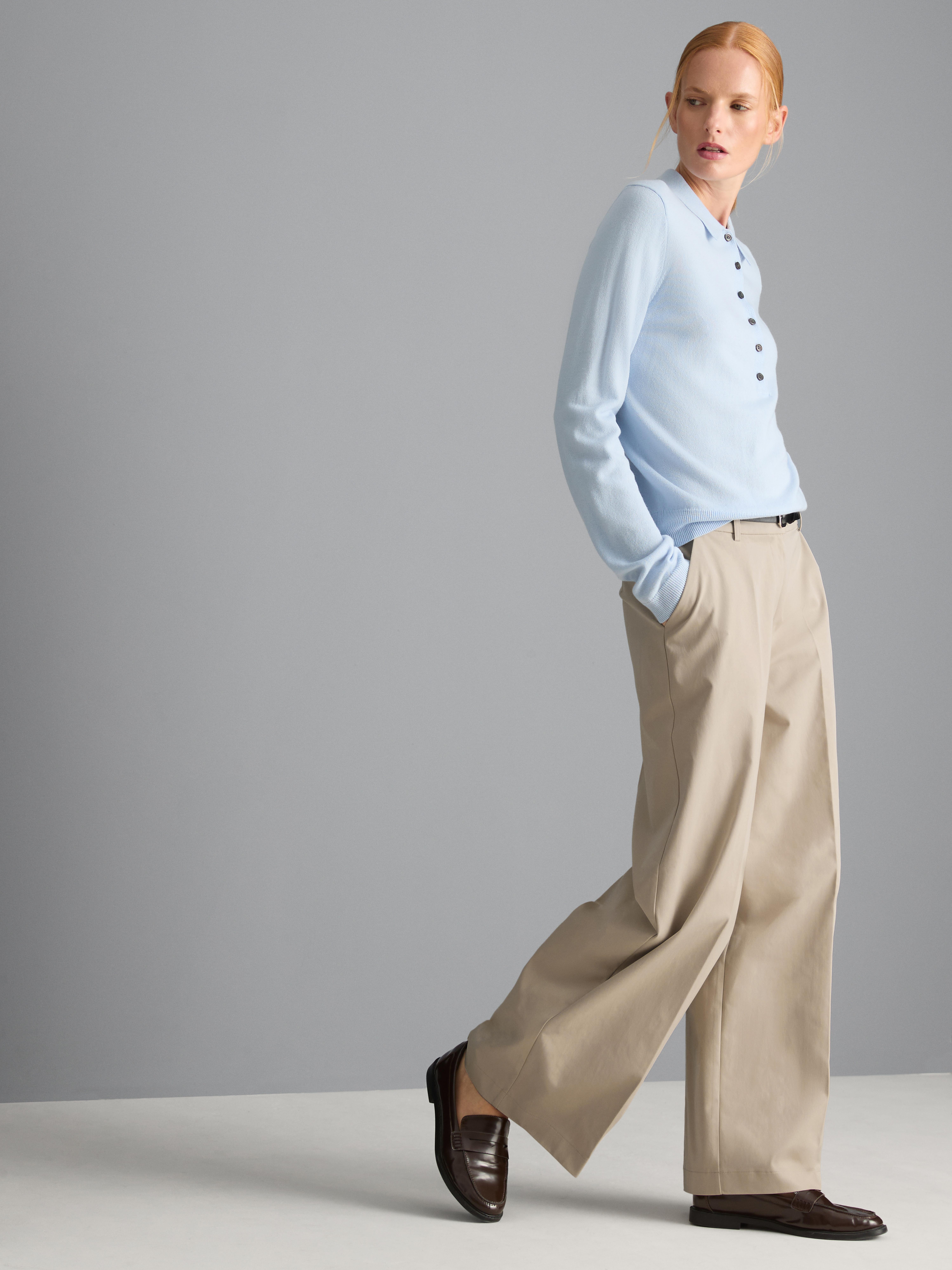 Belted Wide-Leg Pants