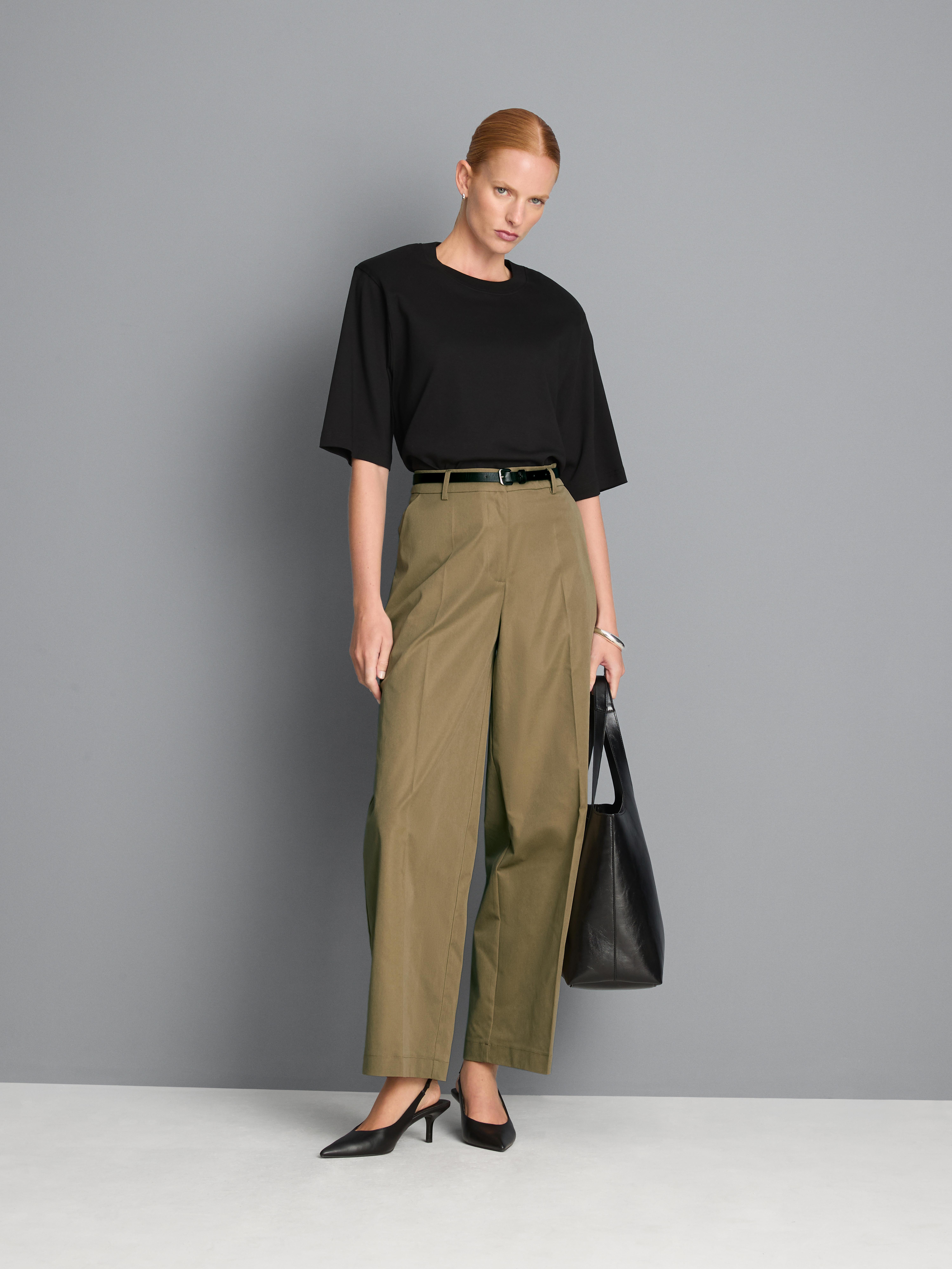 Belted Wide-Leg Pants