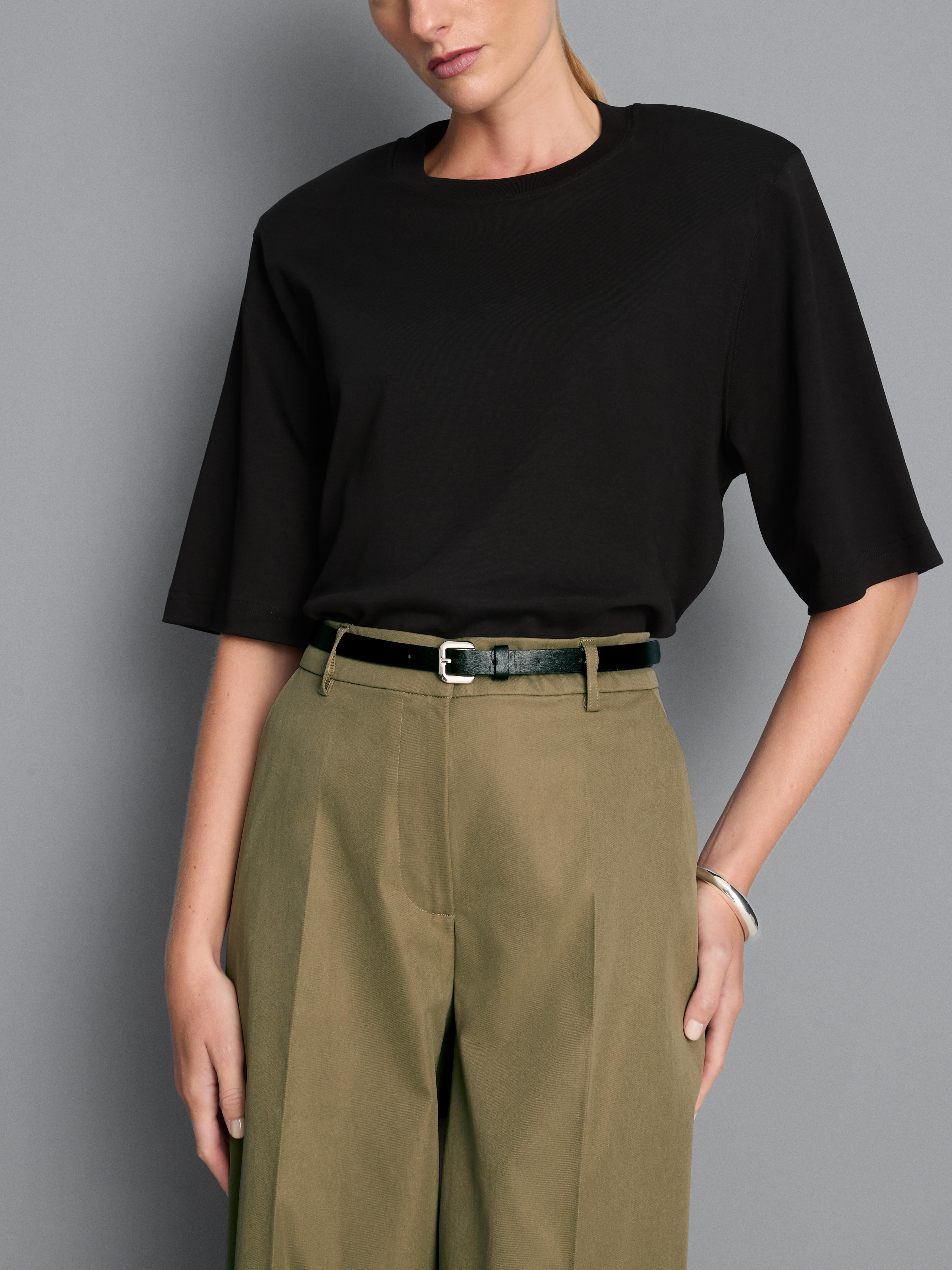 Belted Wide-Leg Pants