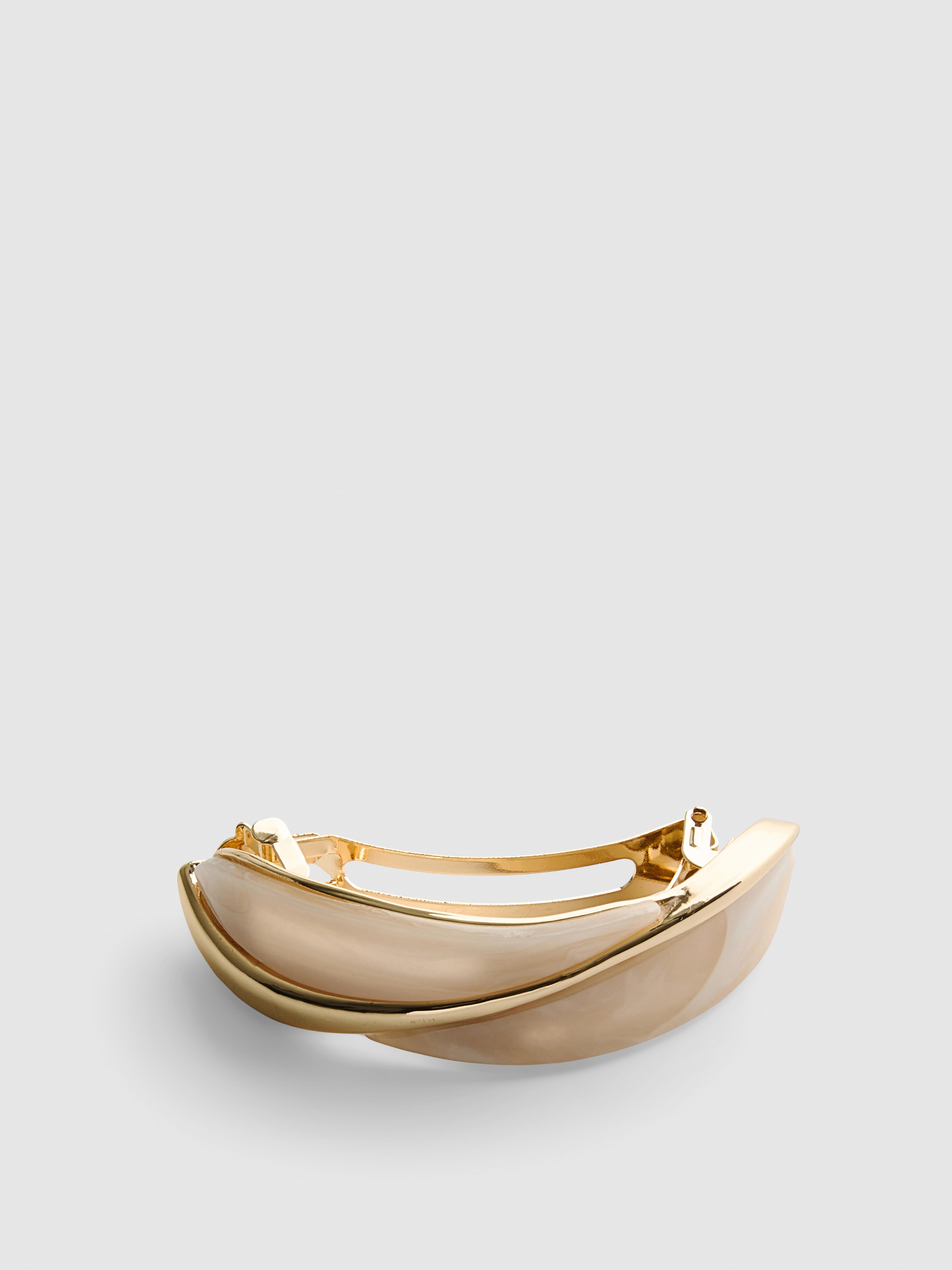 Gebogen haarclip met French barrette-sluiting