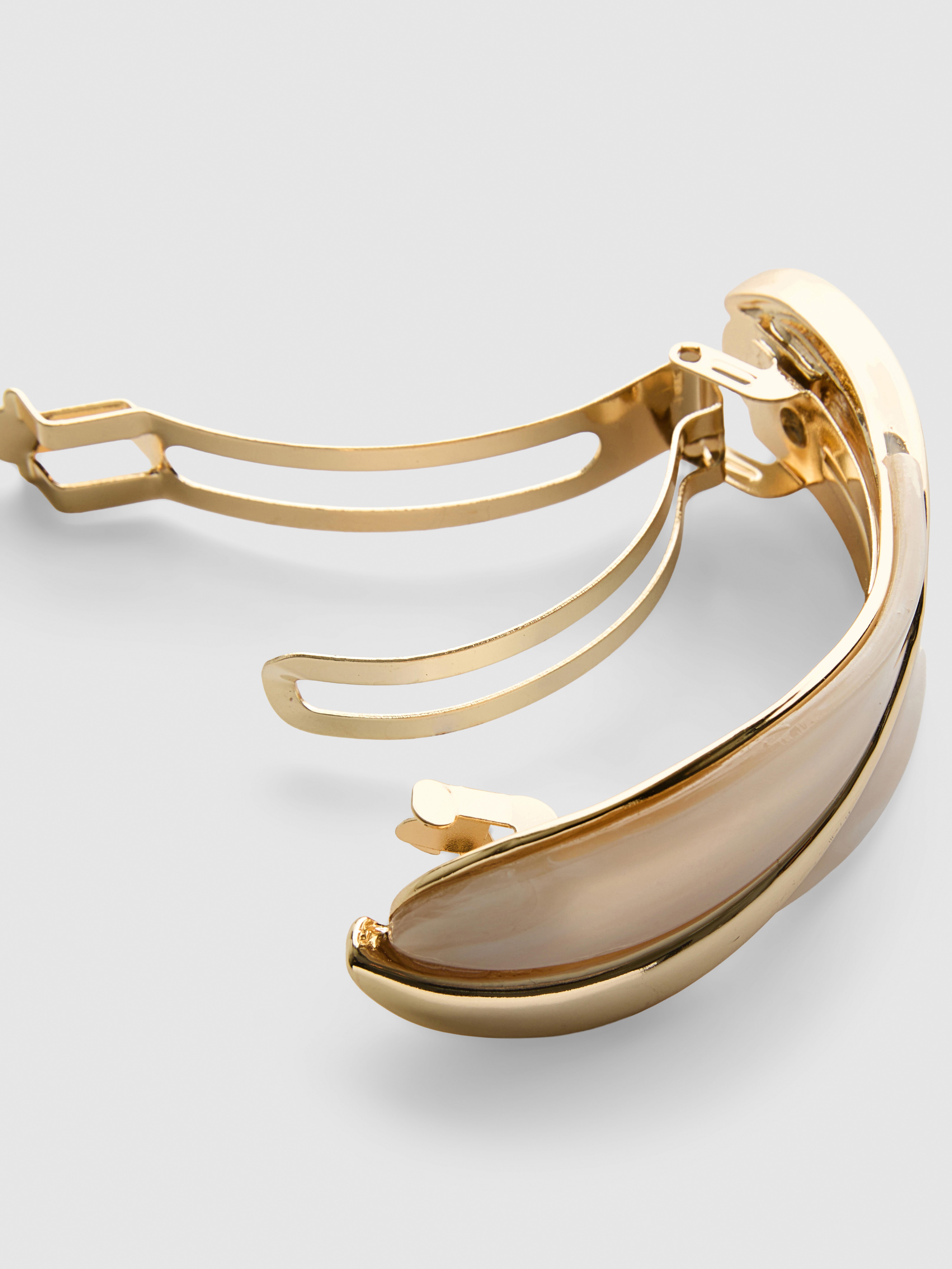 Gebogen haarclip met French barrette-sluiting