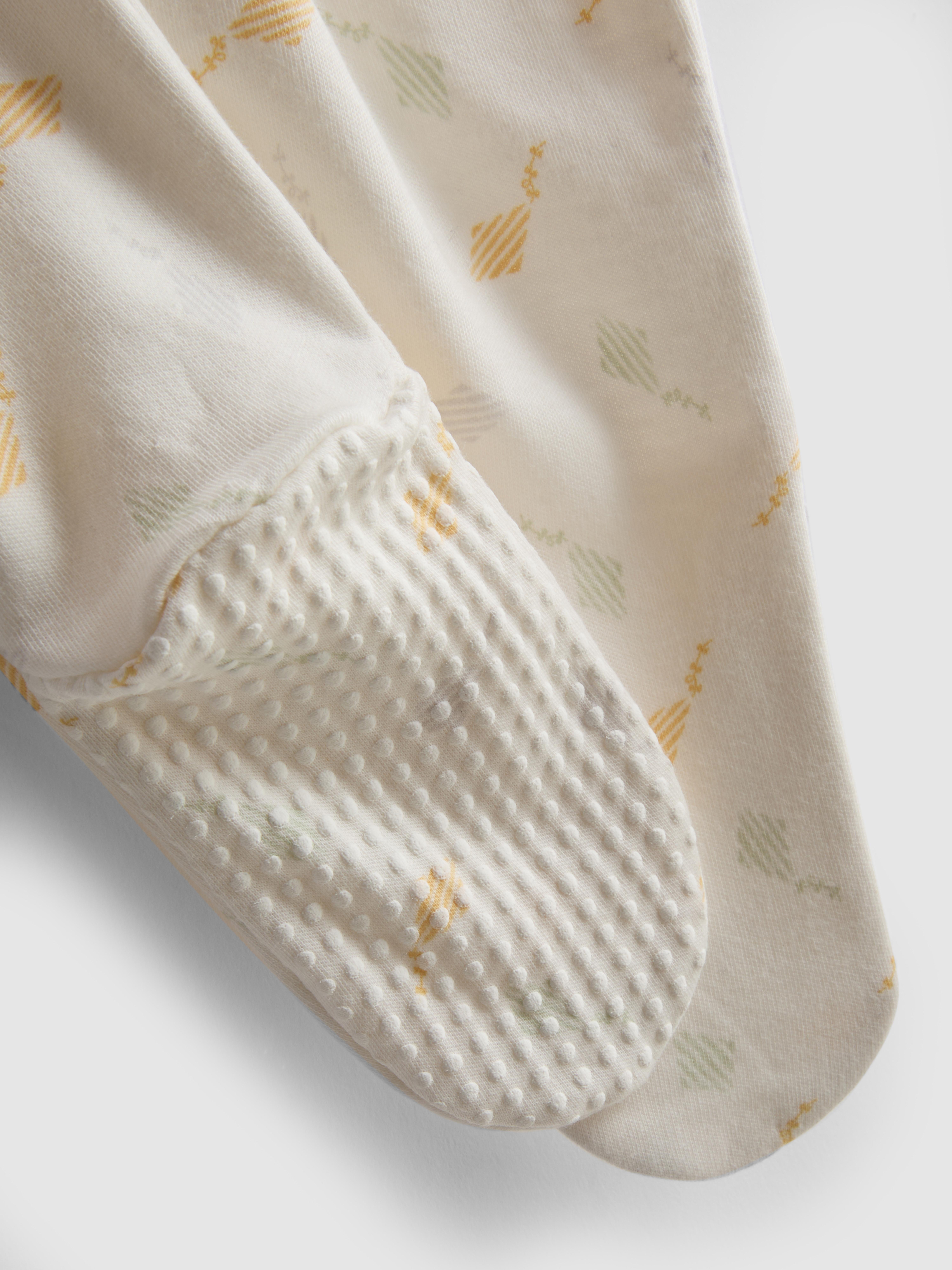 0-24mths | 3pk Pure Cotton Snap Button Sleepers