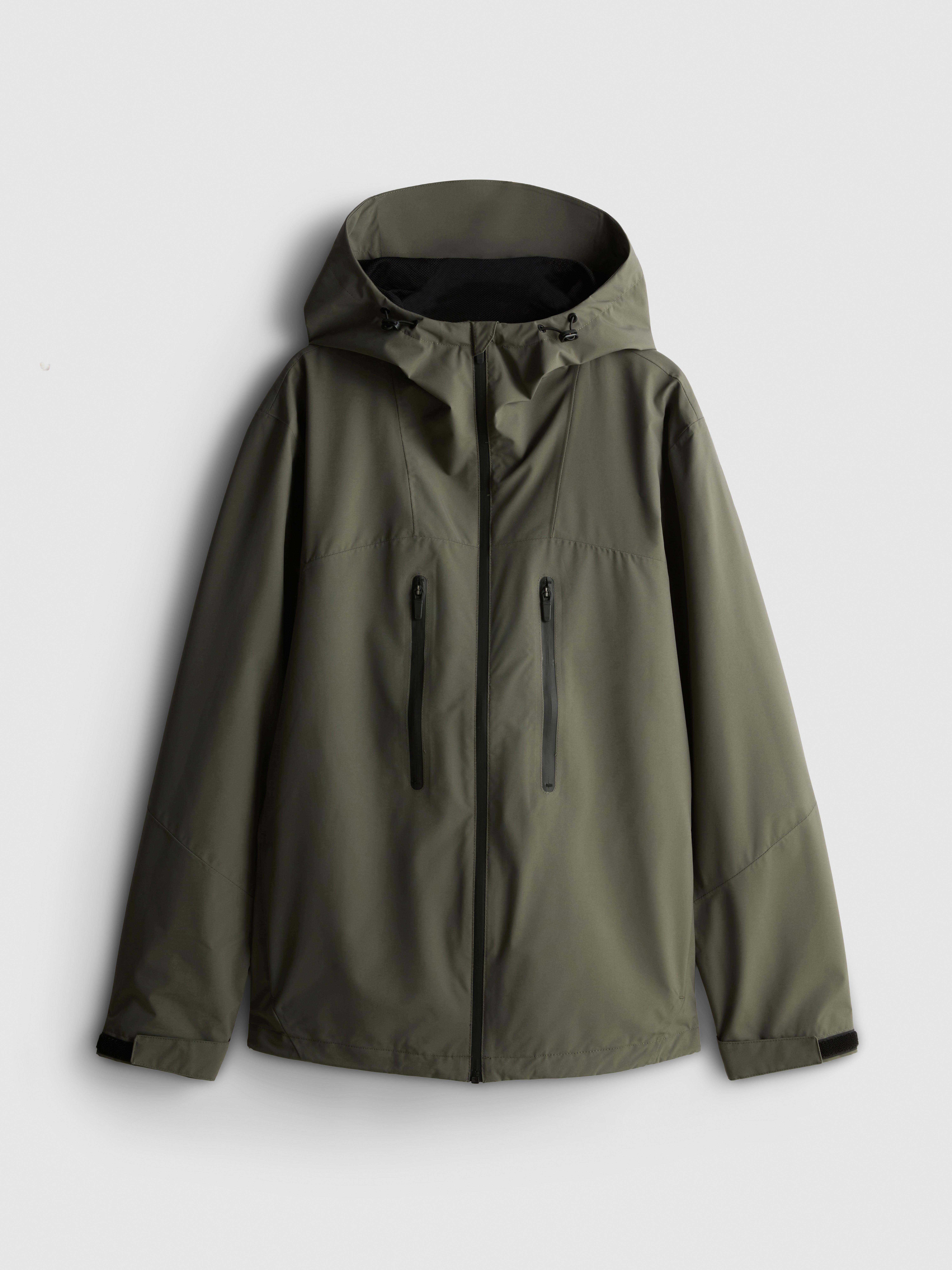 Impermeabile con cappuccio e zip
