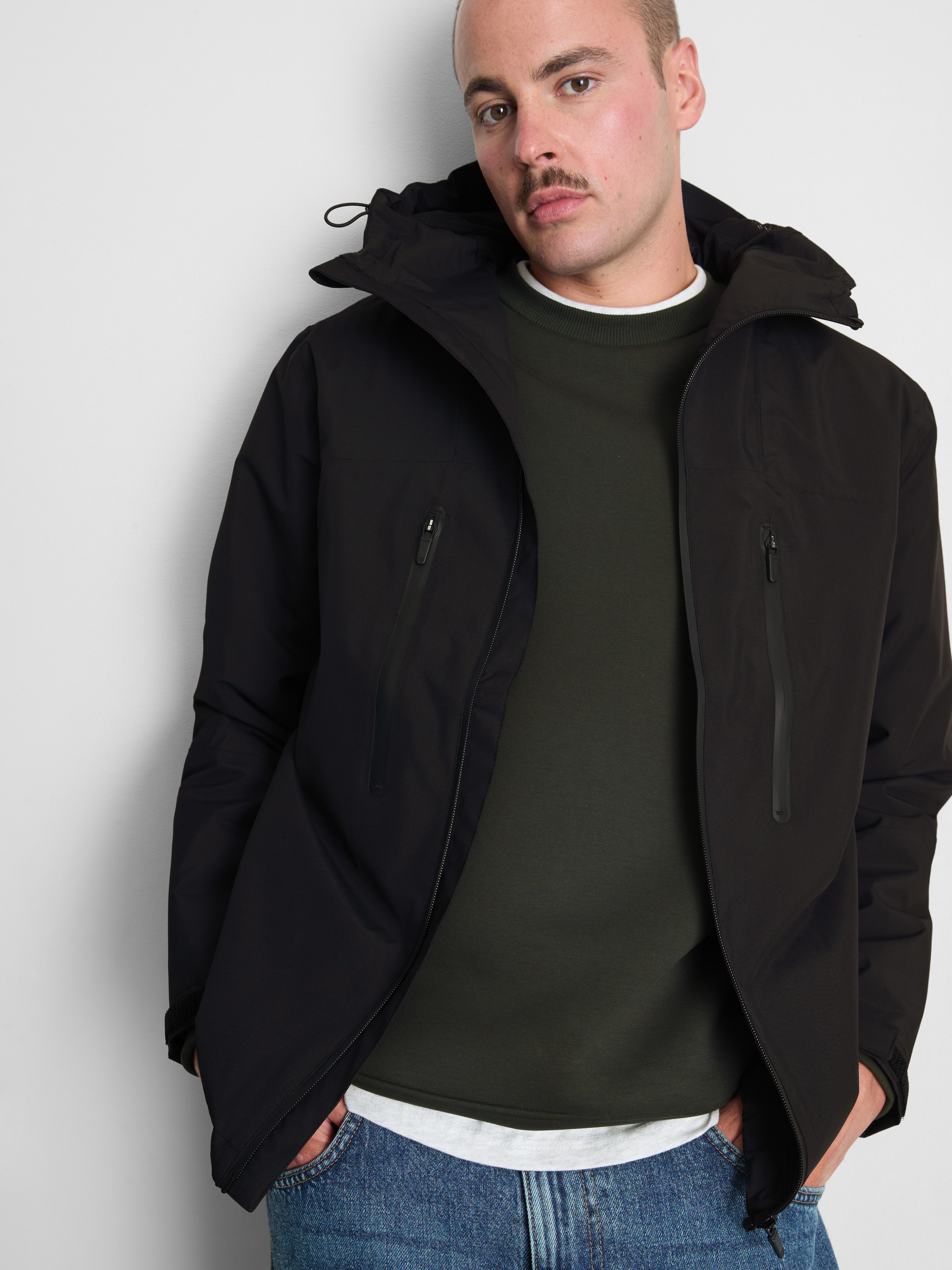 Hooded Zip Raincoat