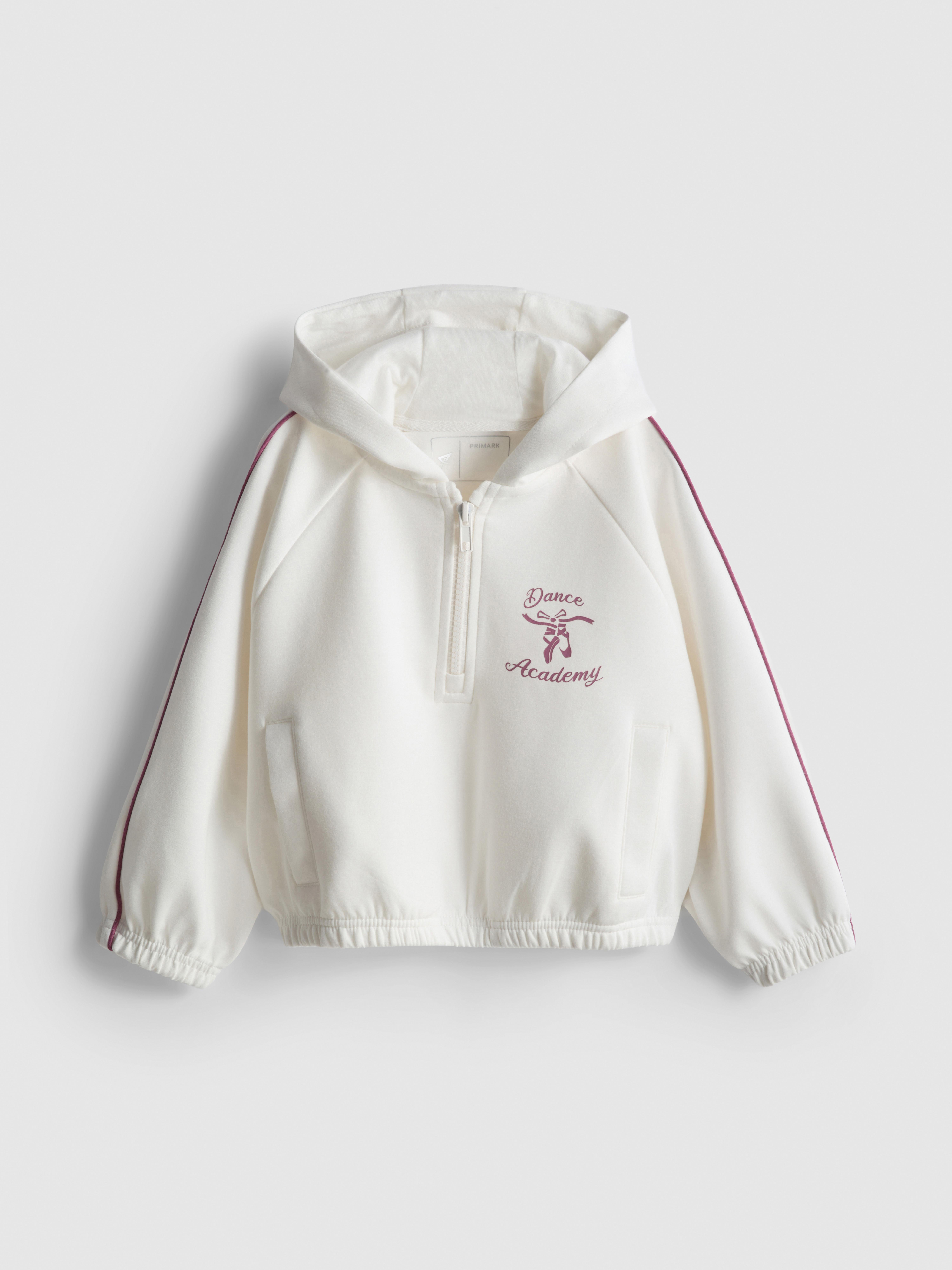 1-9 jr | Sporthoodie in scuba-stijl Ecru