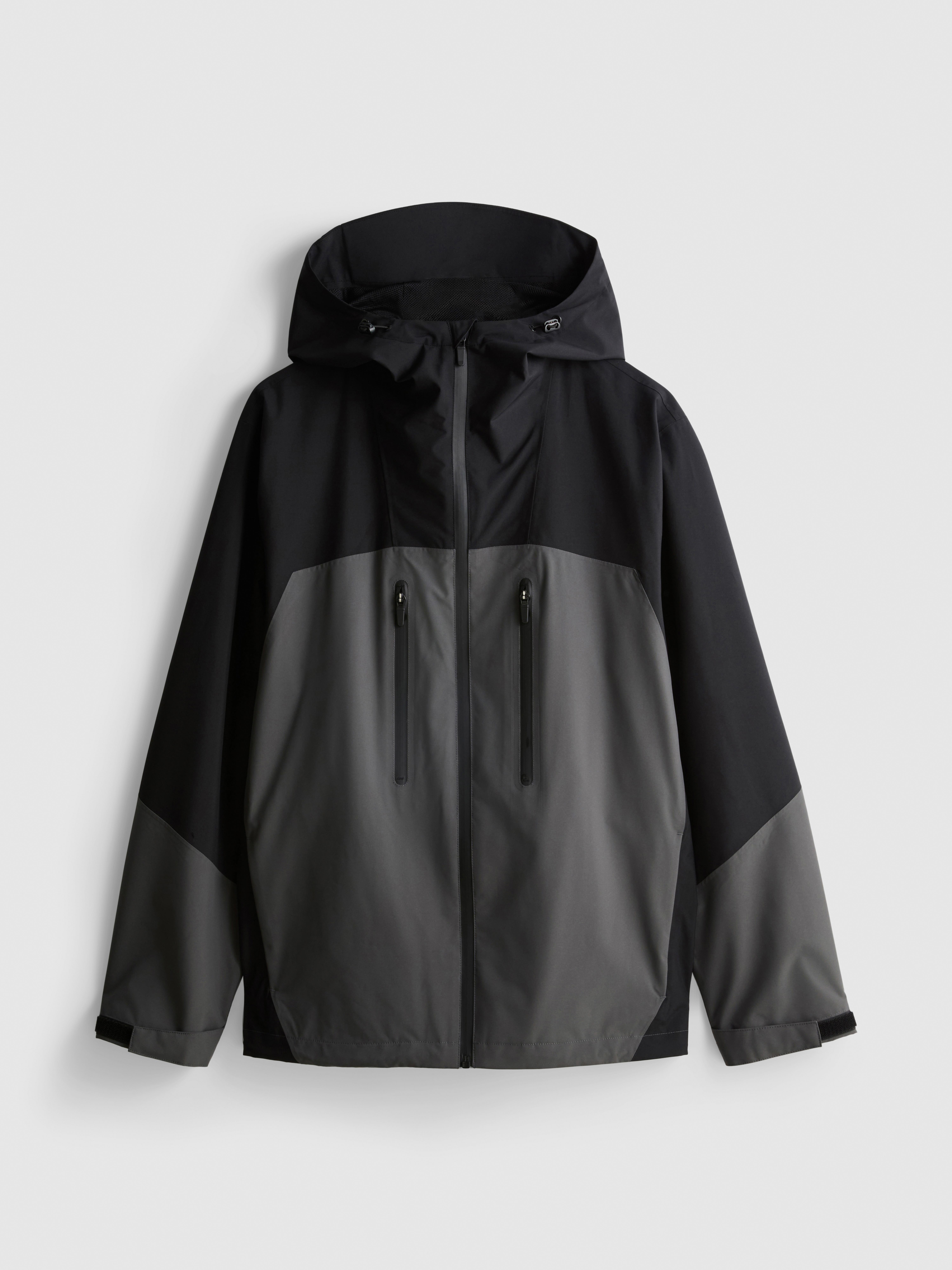 Colour Block Hooded Raincoat