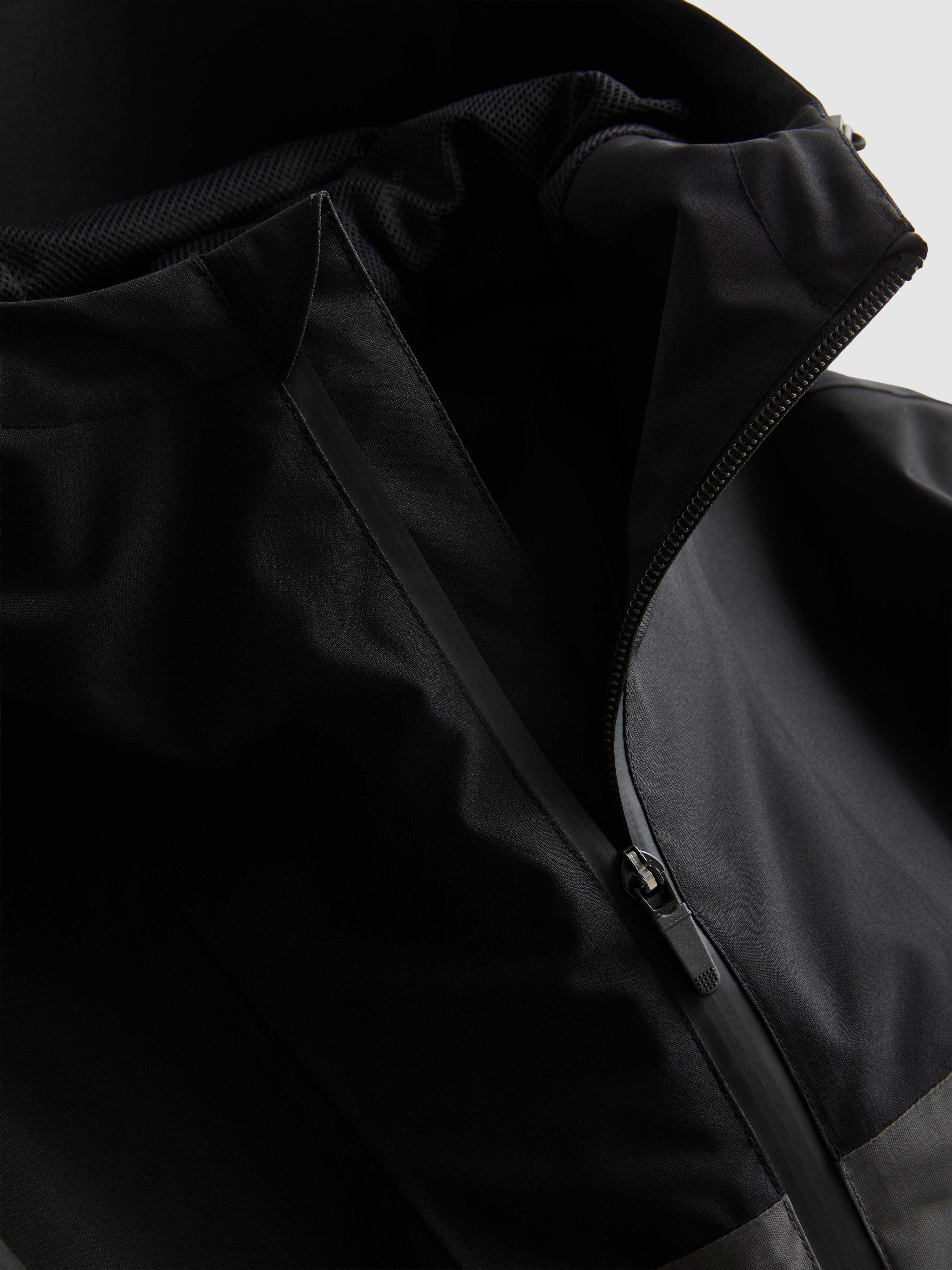 Colour Block Hooded Raincoat
