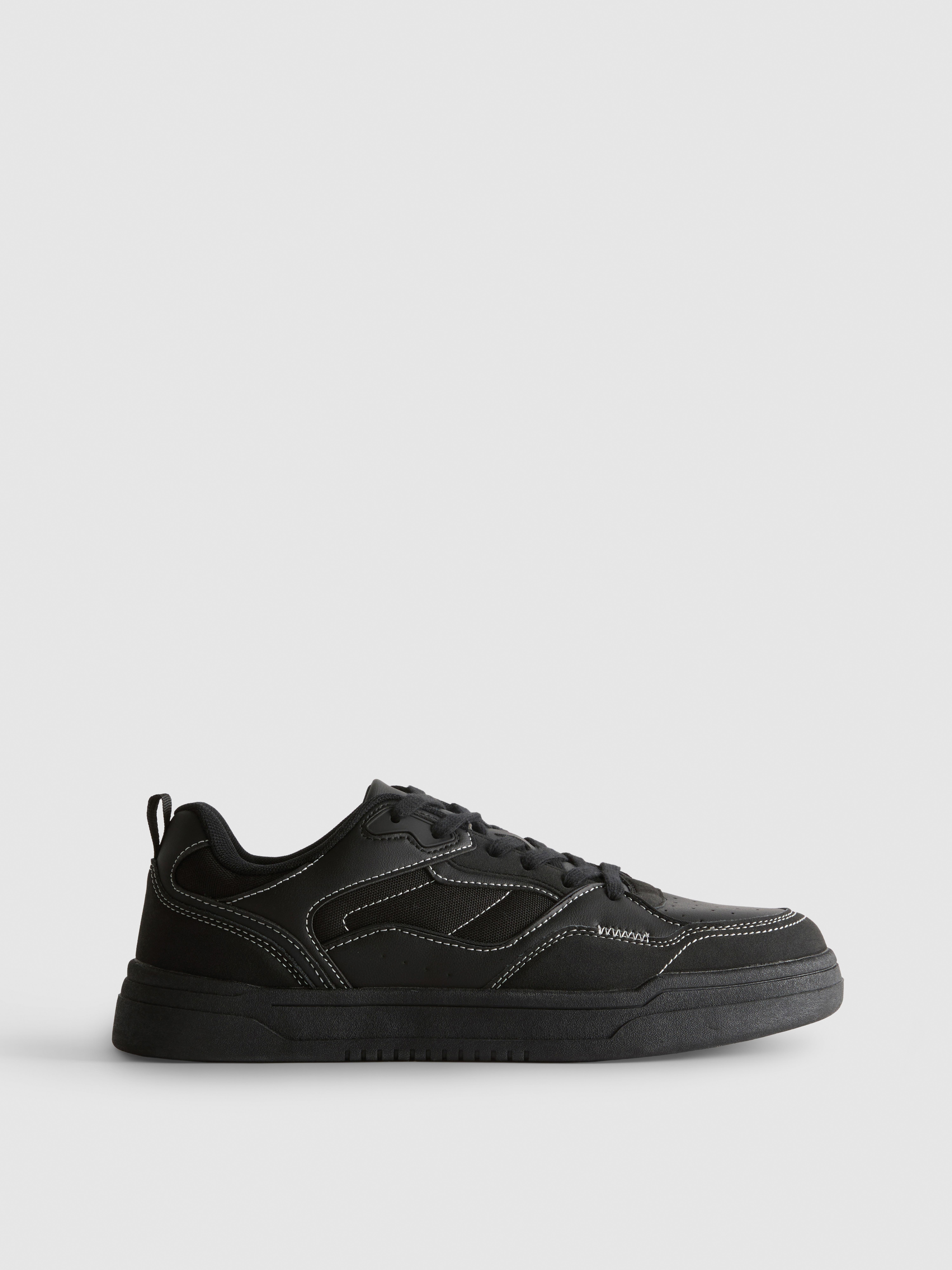 Contrast Stitch Low-Top Trainers