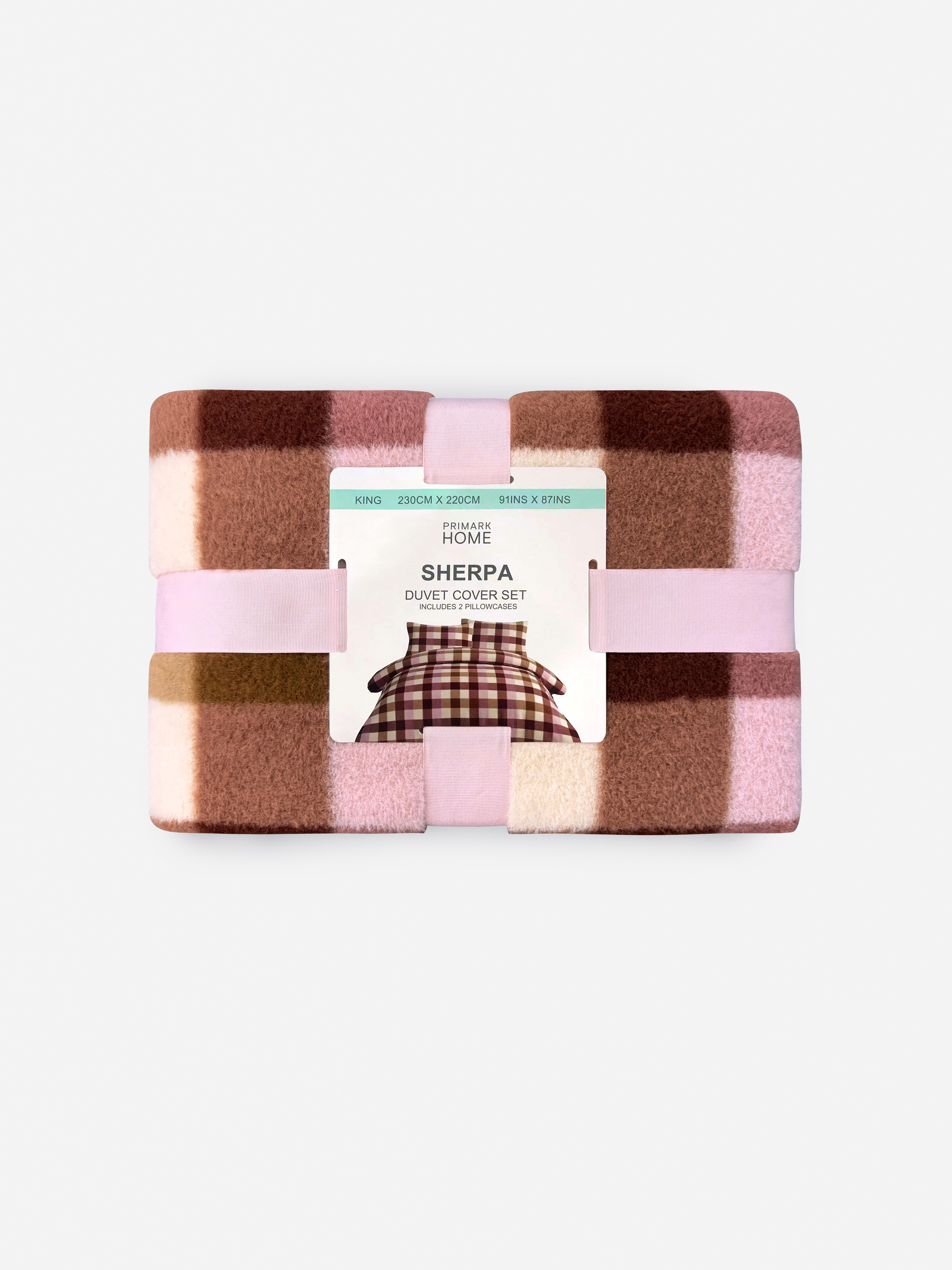 Fleece-Bettwäsche mit Karomuster, Kingsize