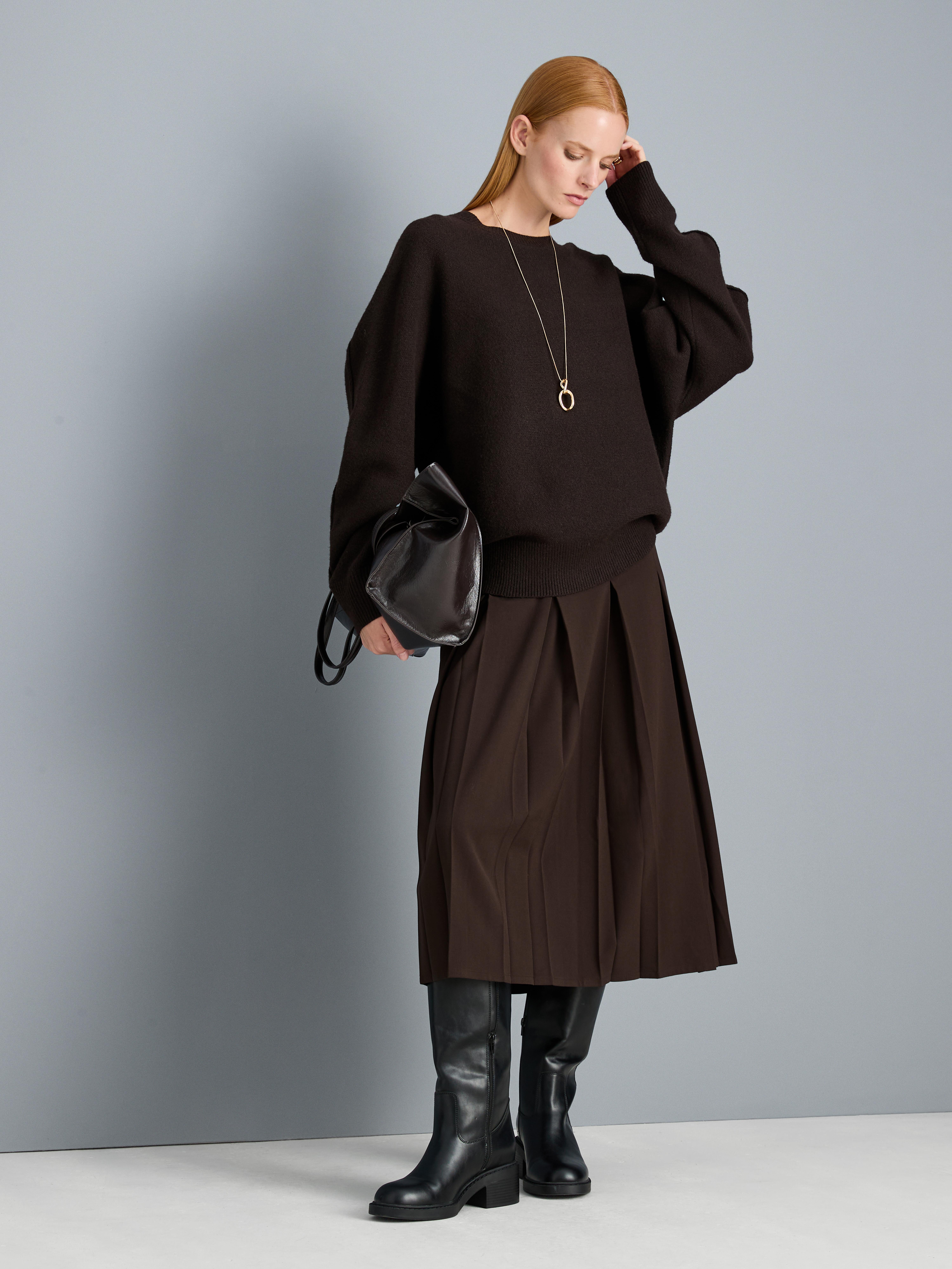 Pleated Midi Skirt