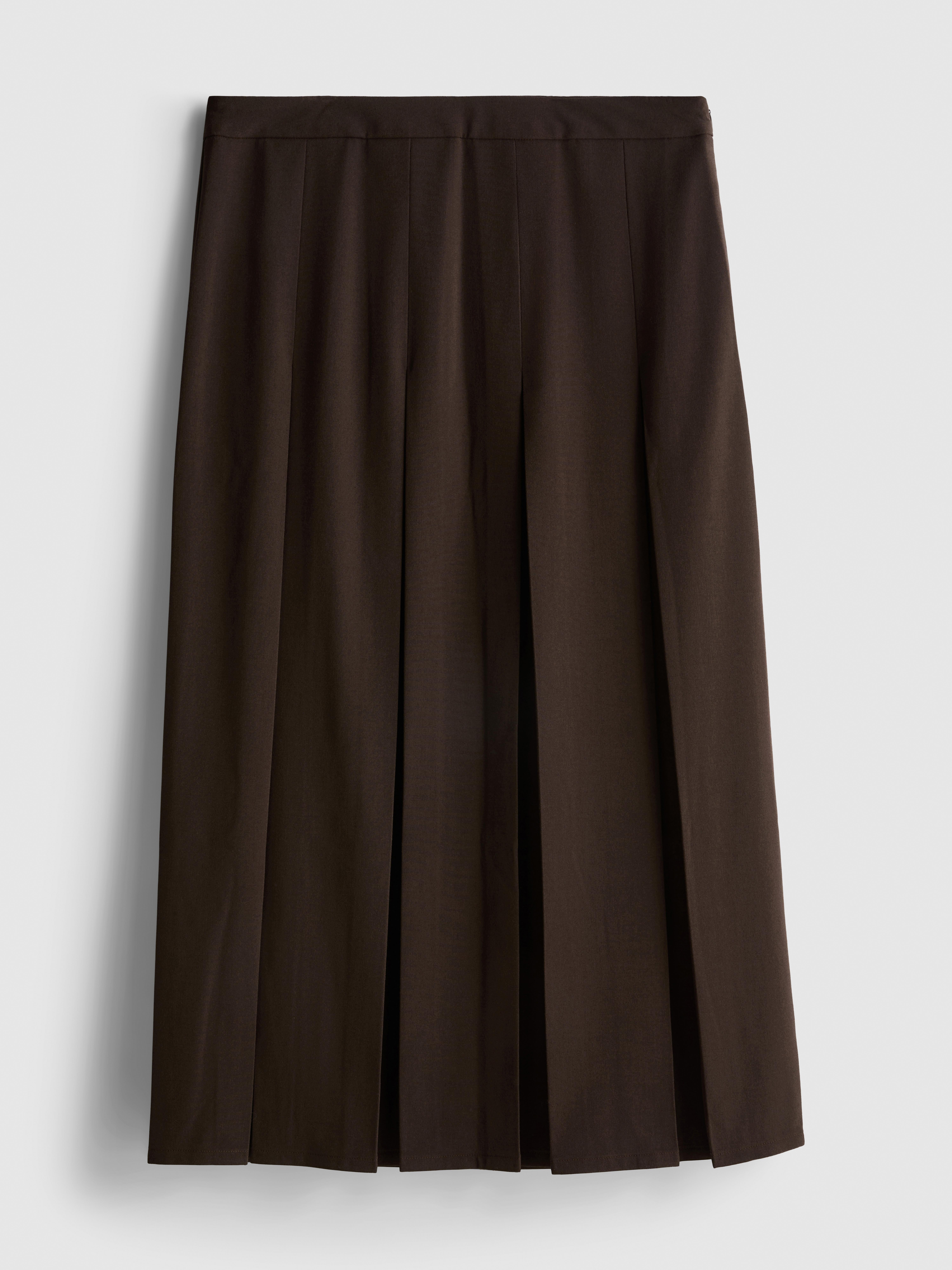 Pleated Midi Skirt
