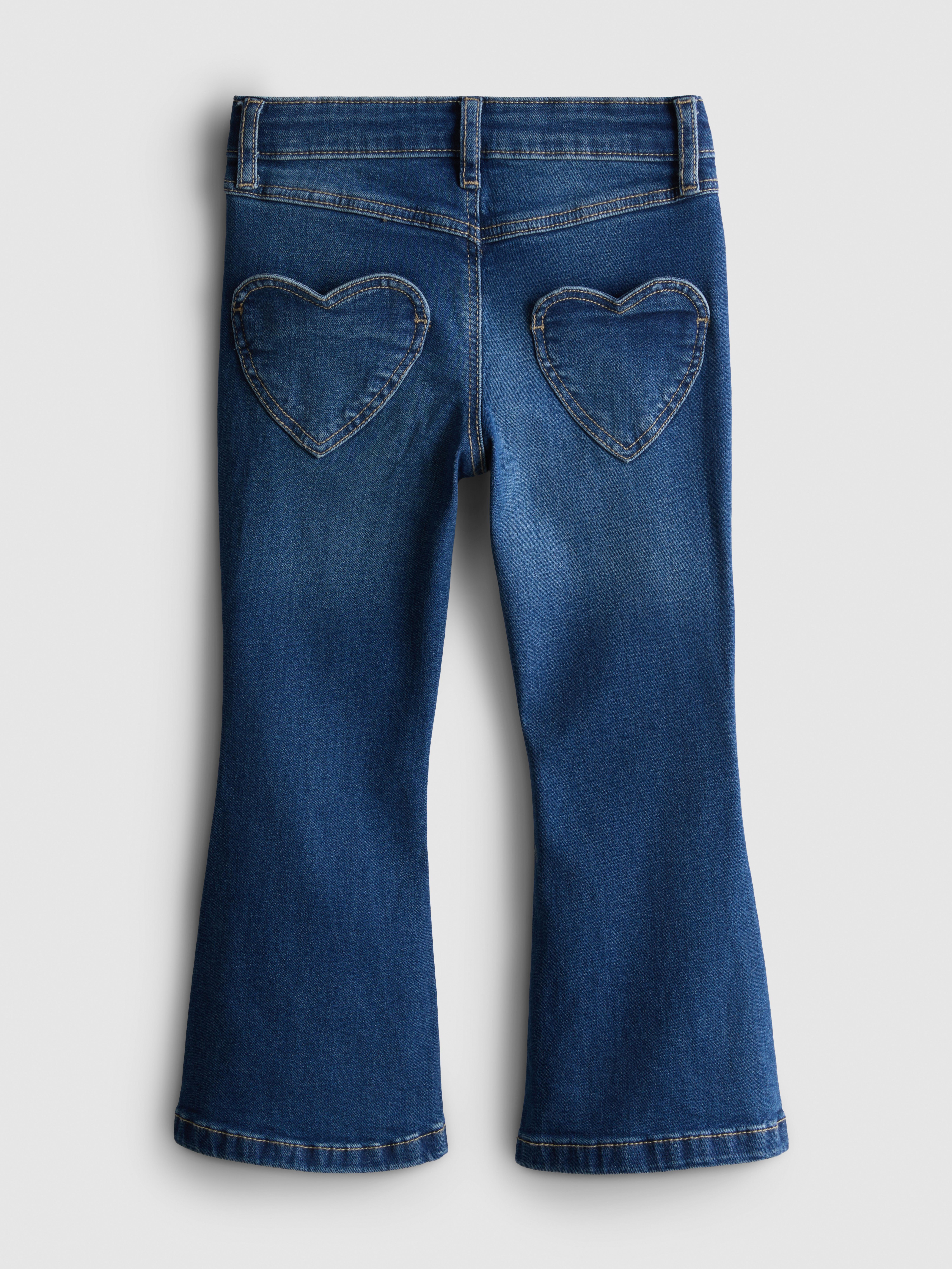 1-9yrs | Cotton-Rich Heart Pocket Flare Jeans
