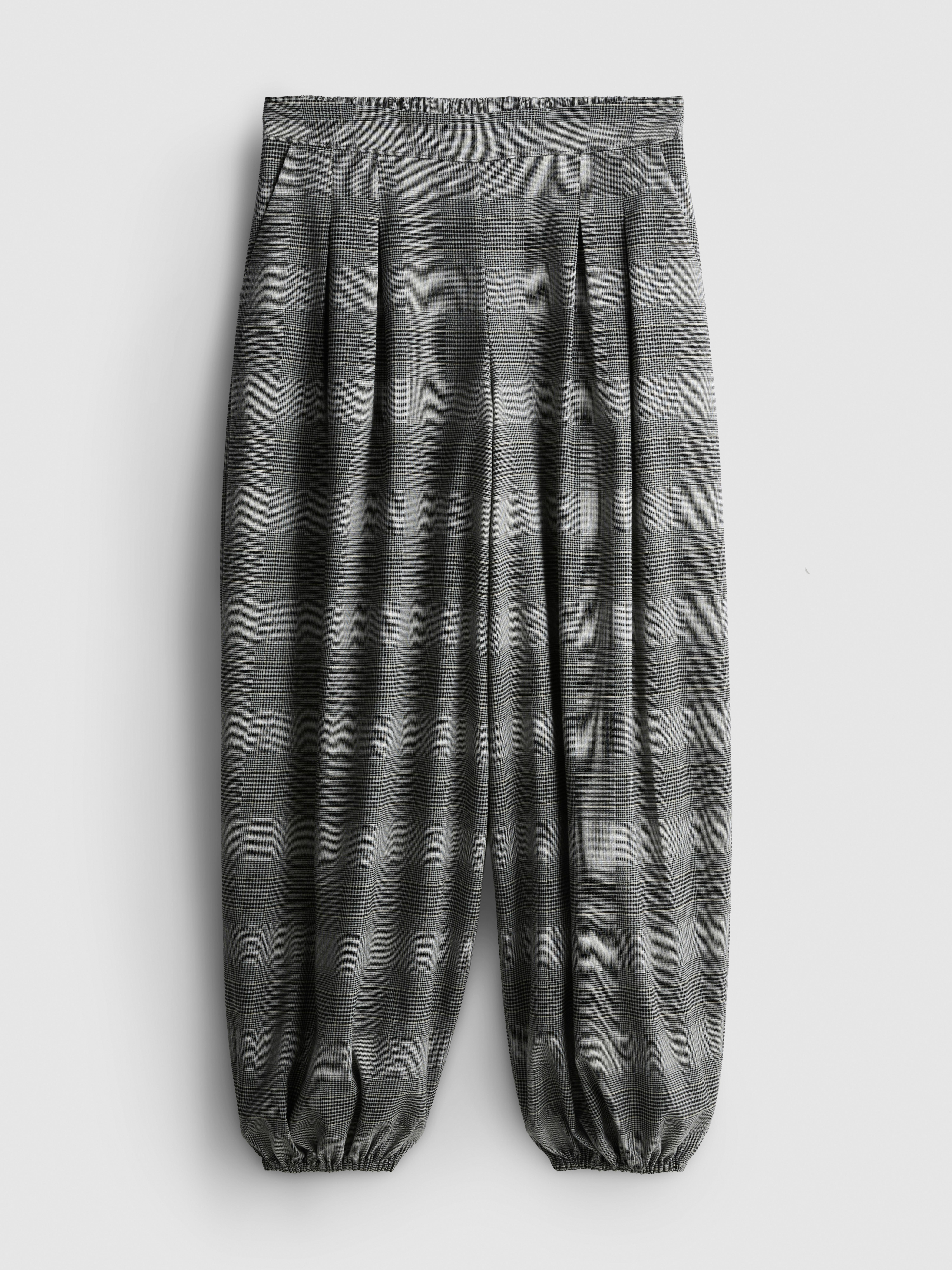 Check Balloon Pants