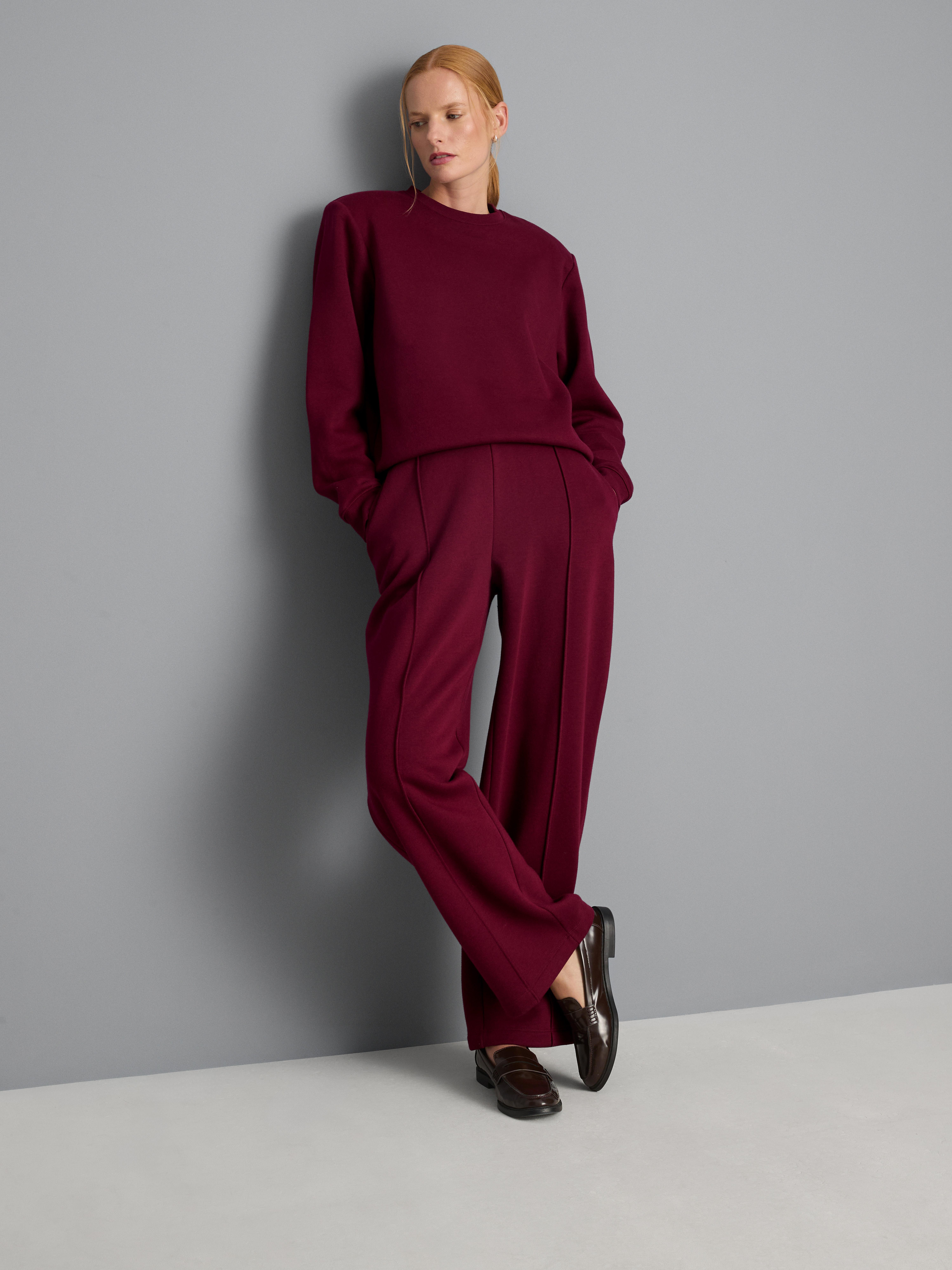 Cotton Rich Shoulder Pad Sweatshirt