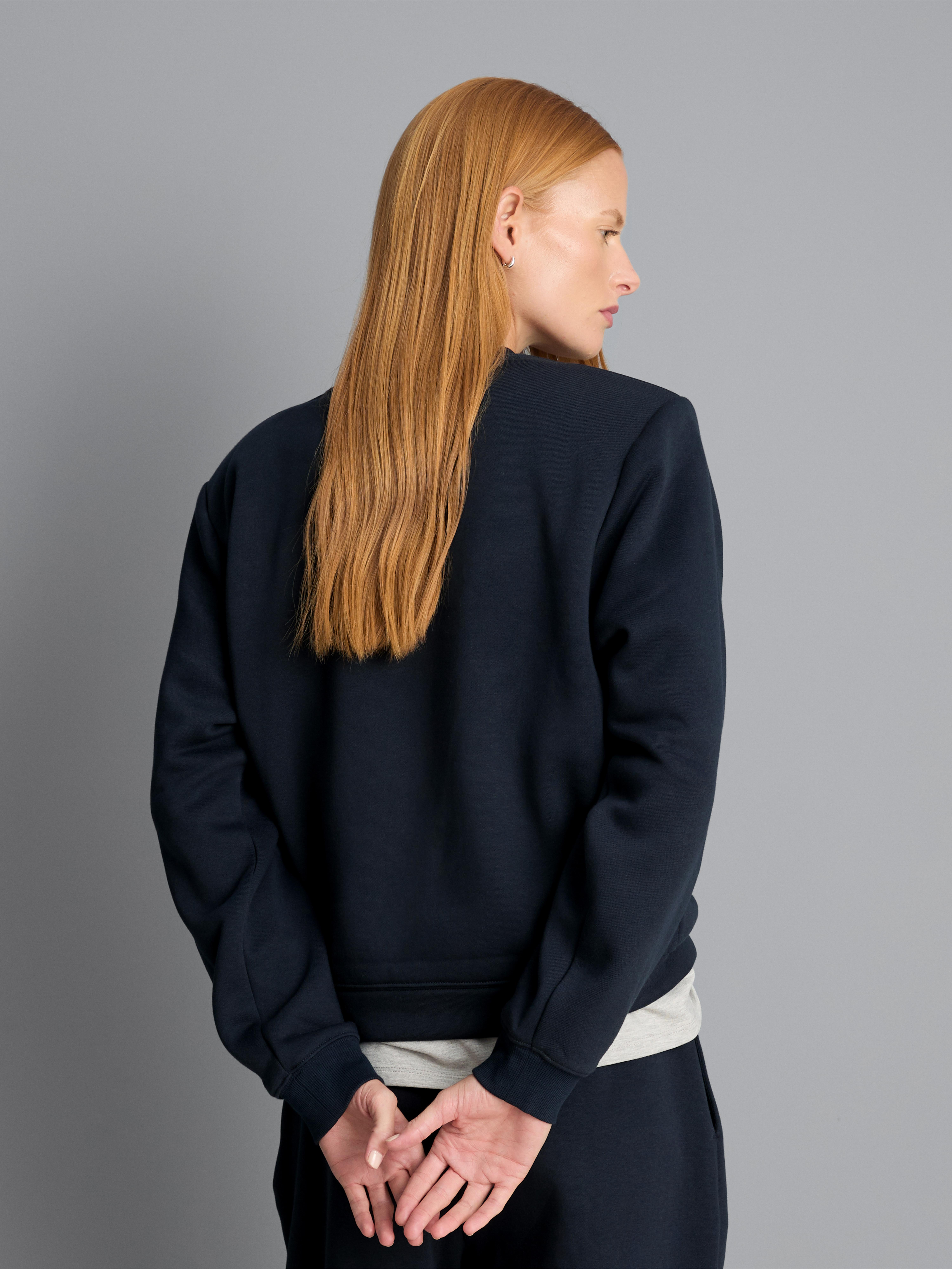 Cotton Rich Shoulder Pad Sweatshirt