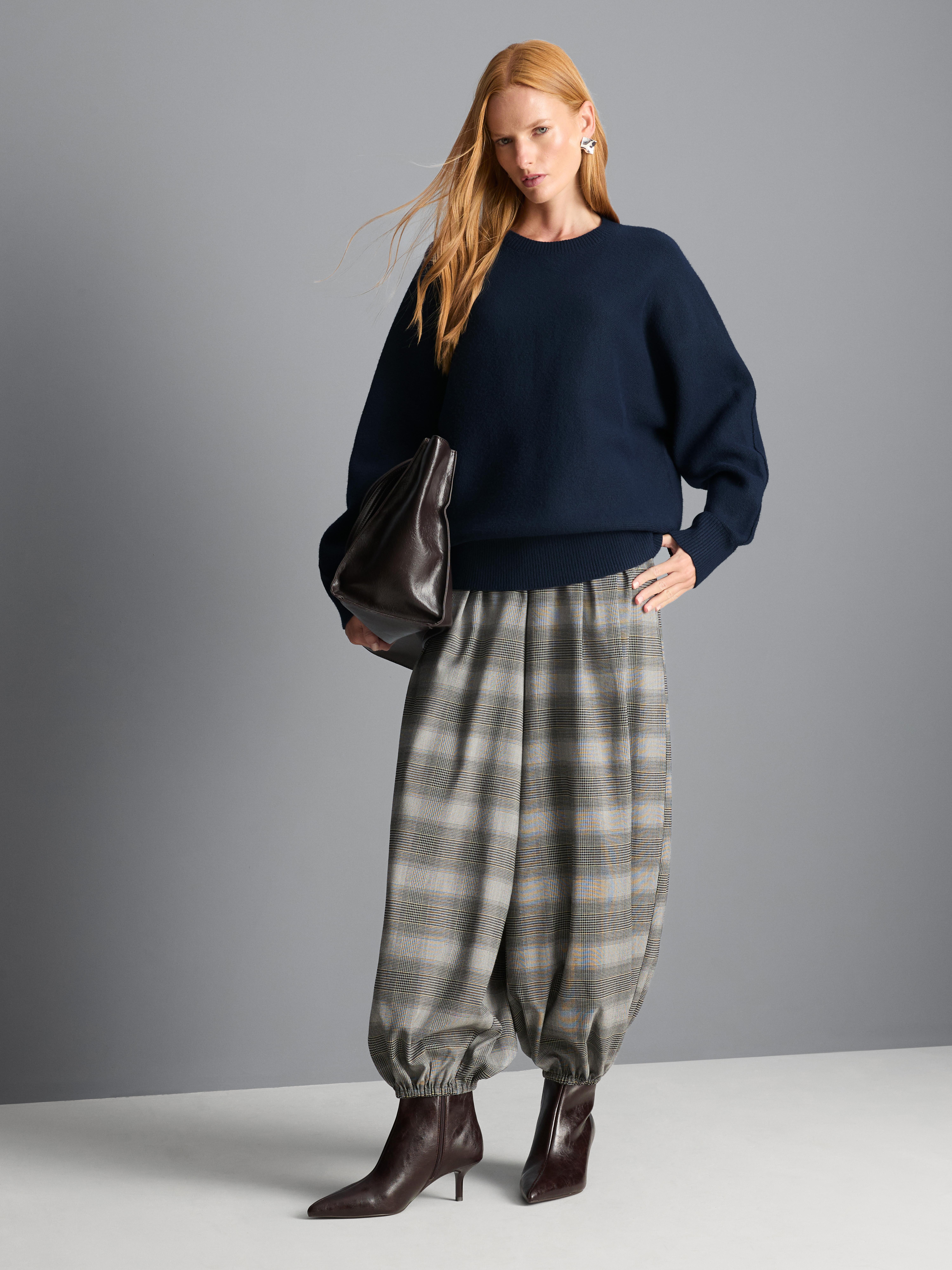 Gestrickter Cocoon-Pullover im Oversized-Look