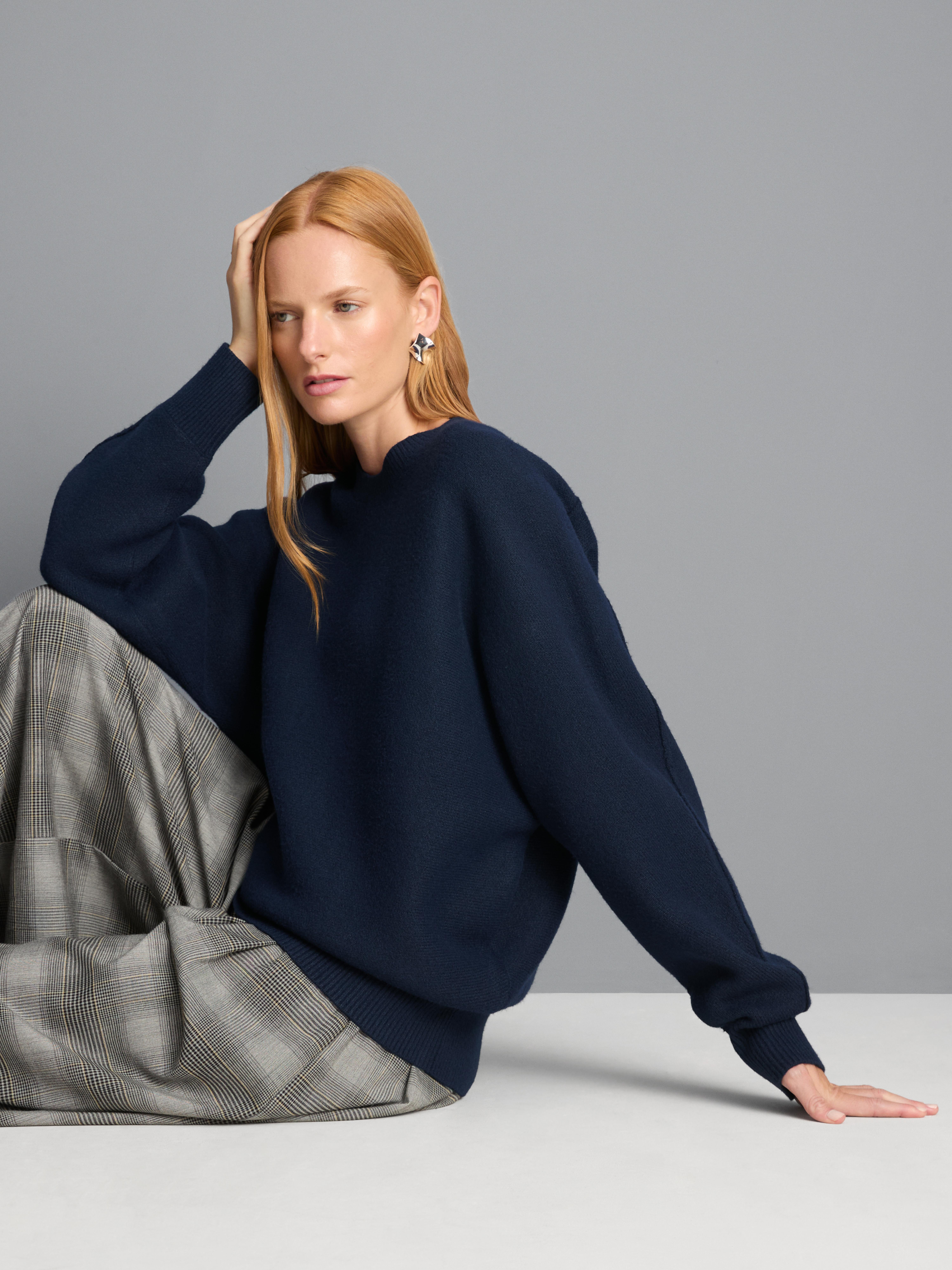 Gestrickter Cocoon-Pullover im Oversized-Look