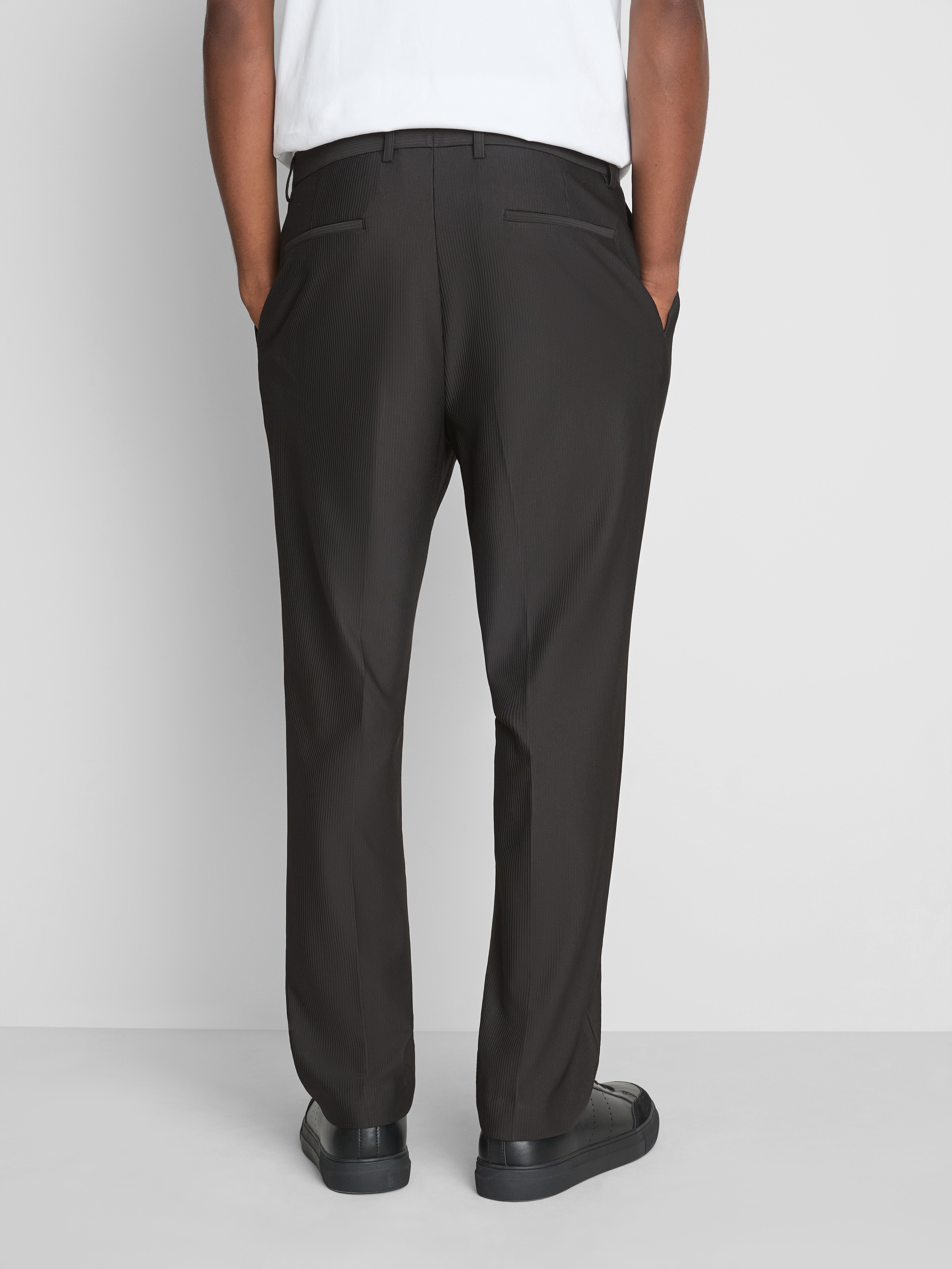The Edit Regular Fit Plissé Suit Pants