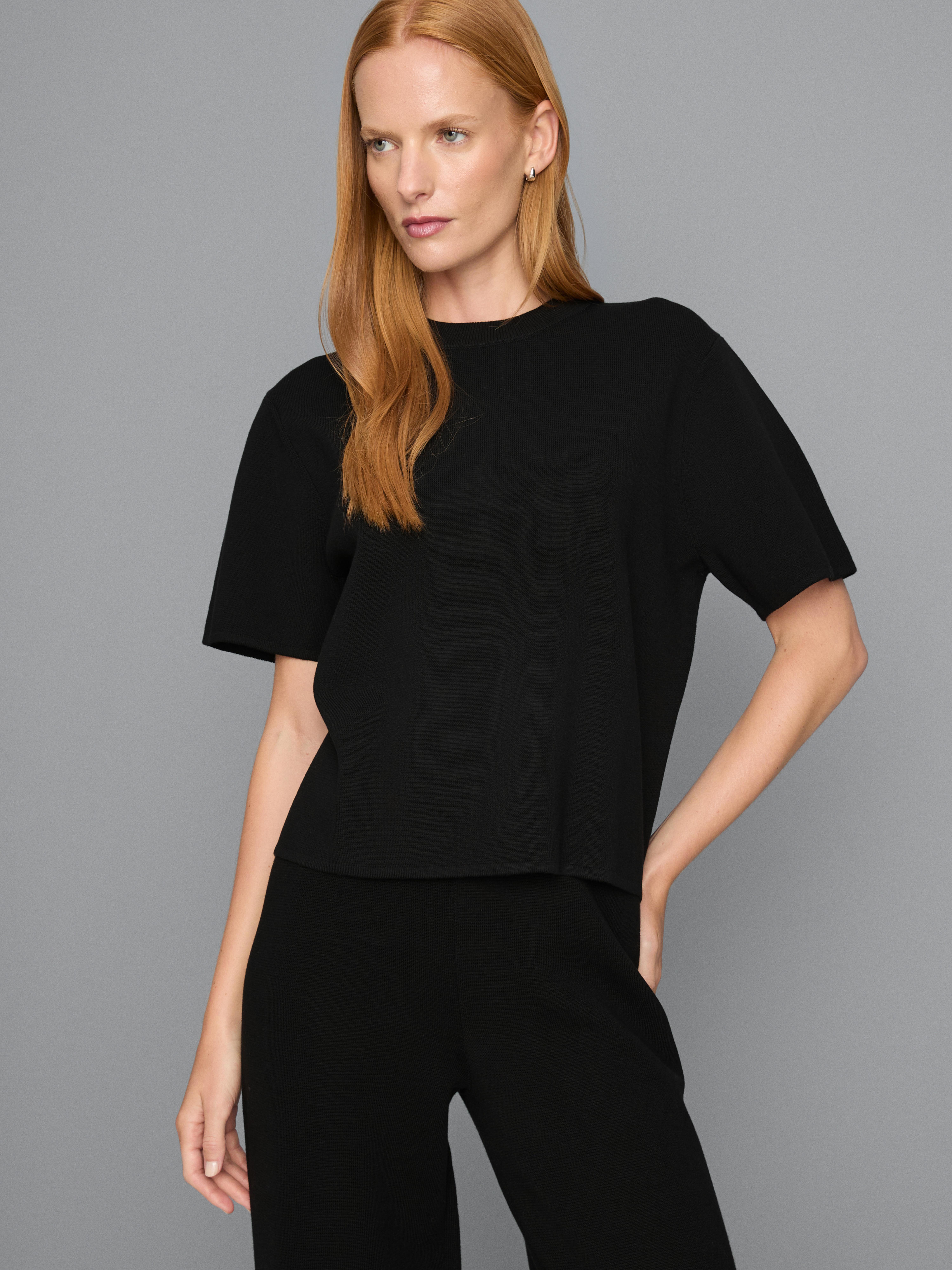 Boxy Compact Knit Tee