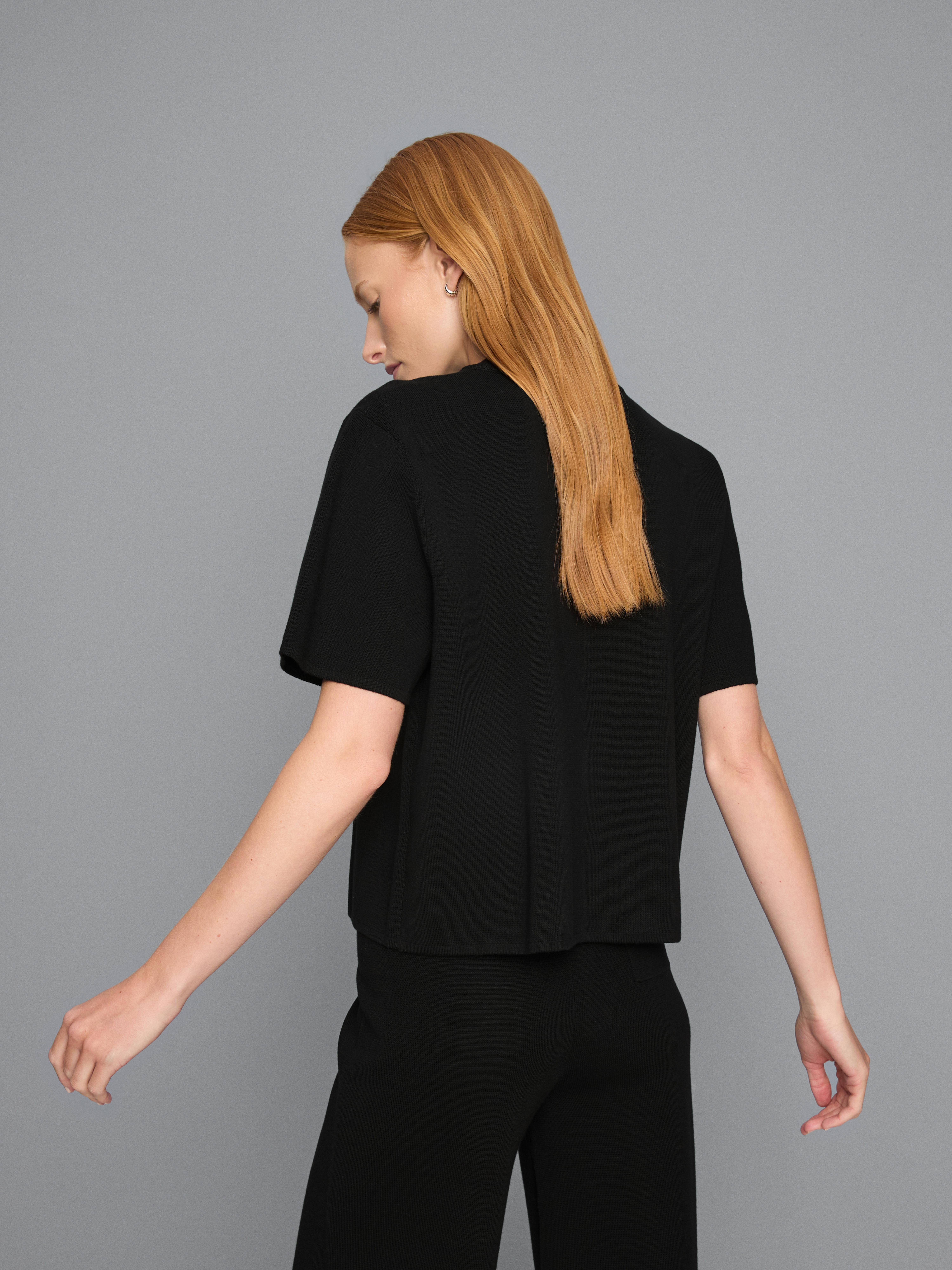 Boxy Compact Knit Tee