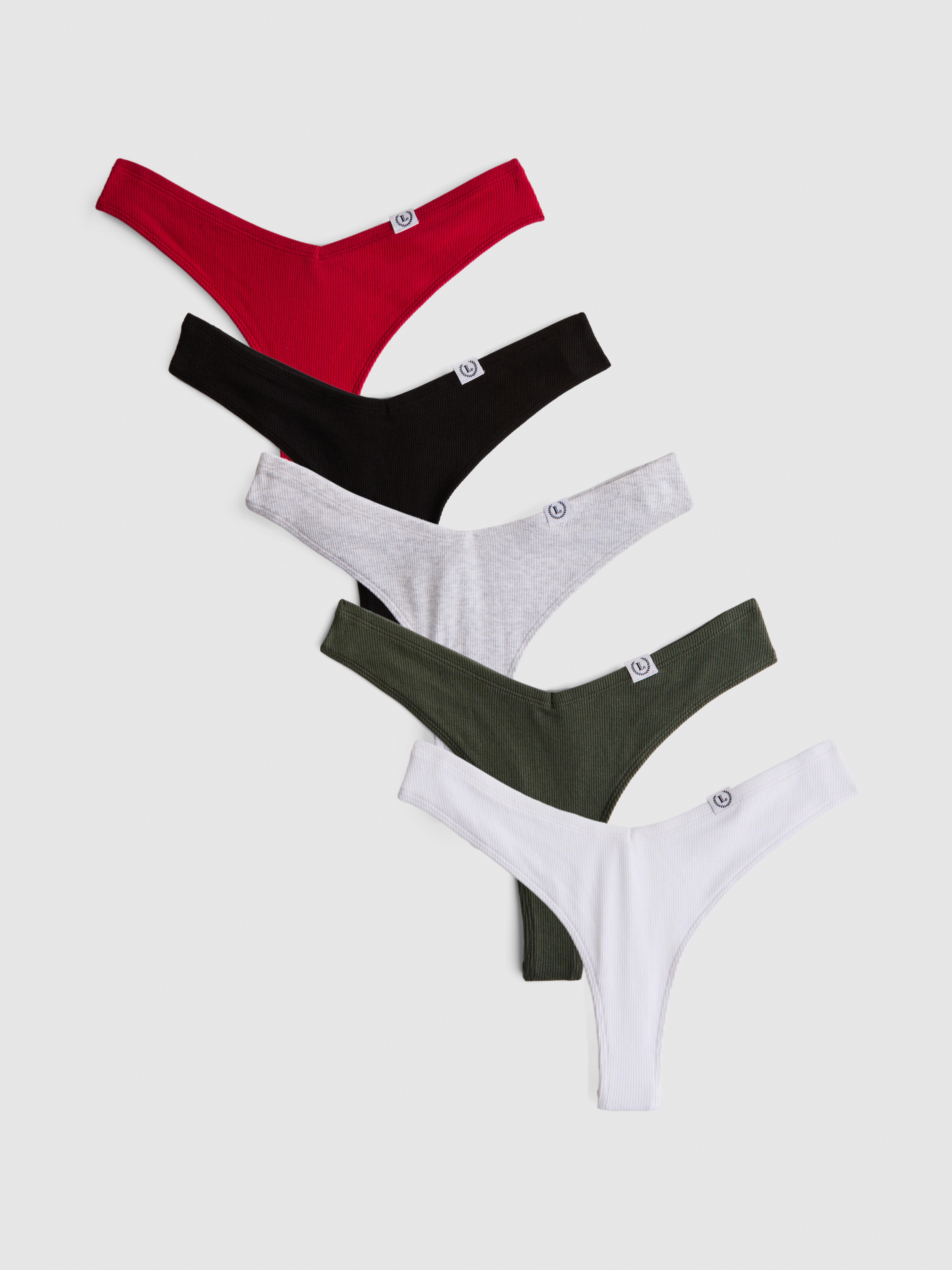 5pk Cotton Rich Miami Thongs