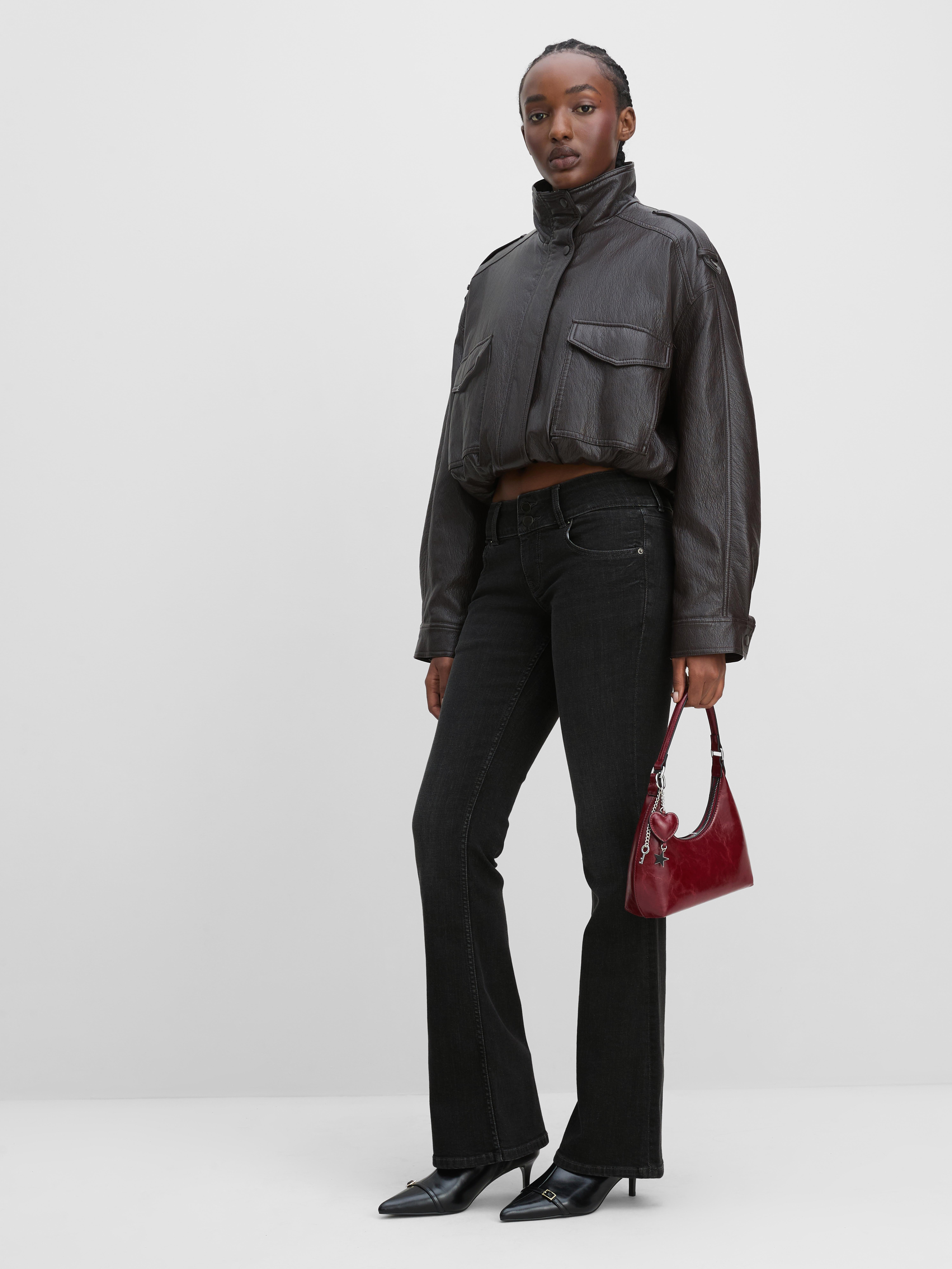 Cotton-Rich Low Rise Flare Jeans