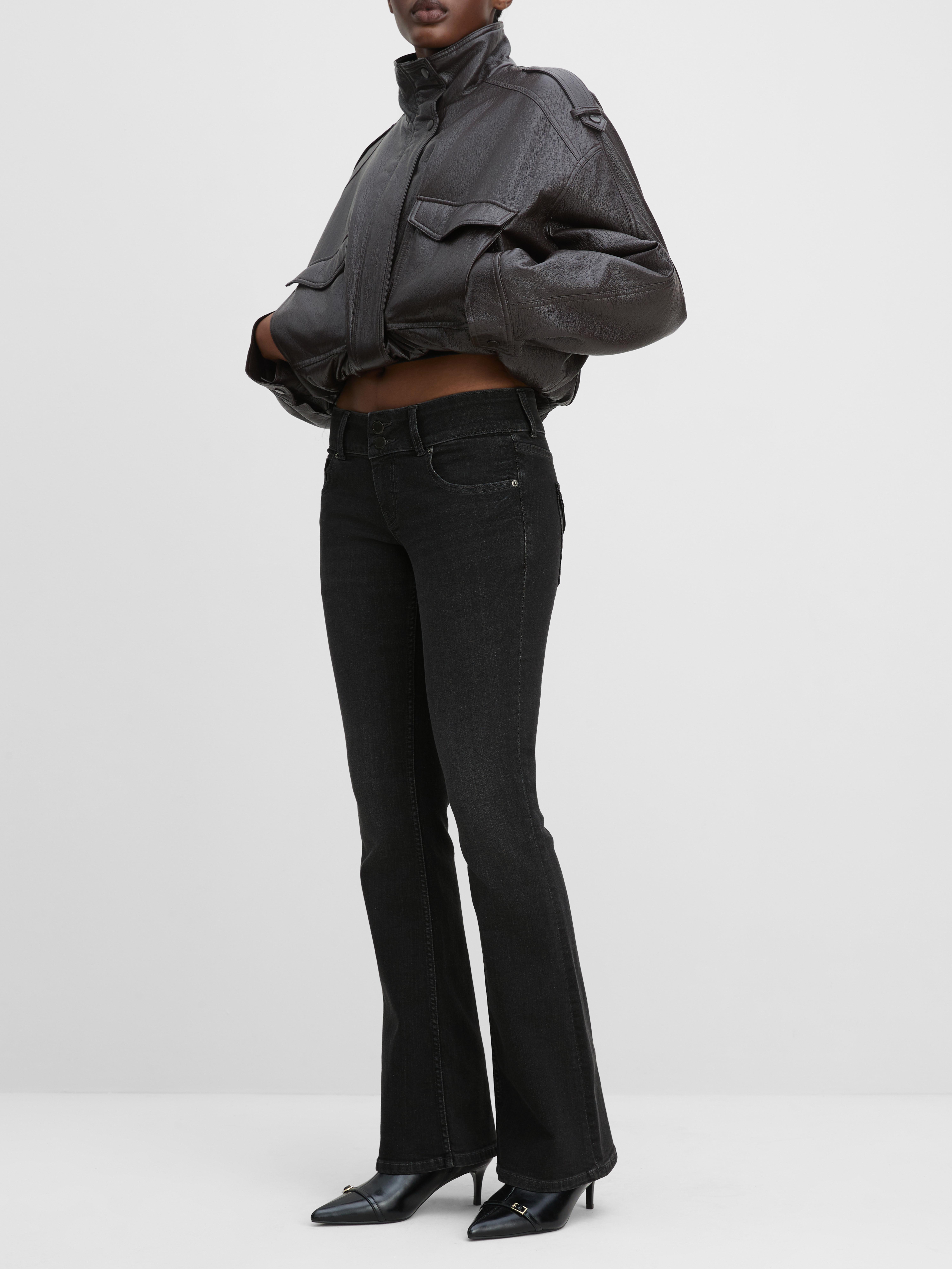 Cotton-Rich Low Rise Flare Jeans