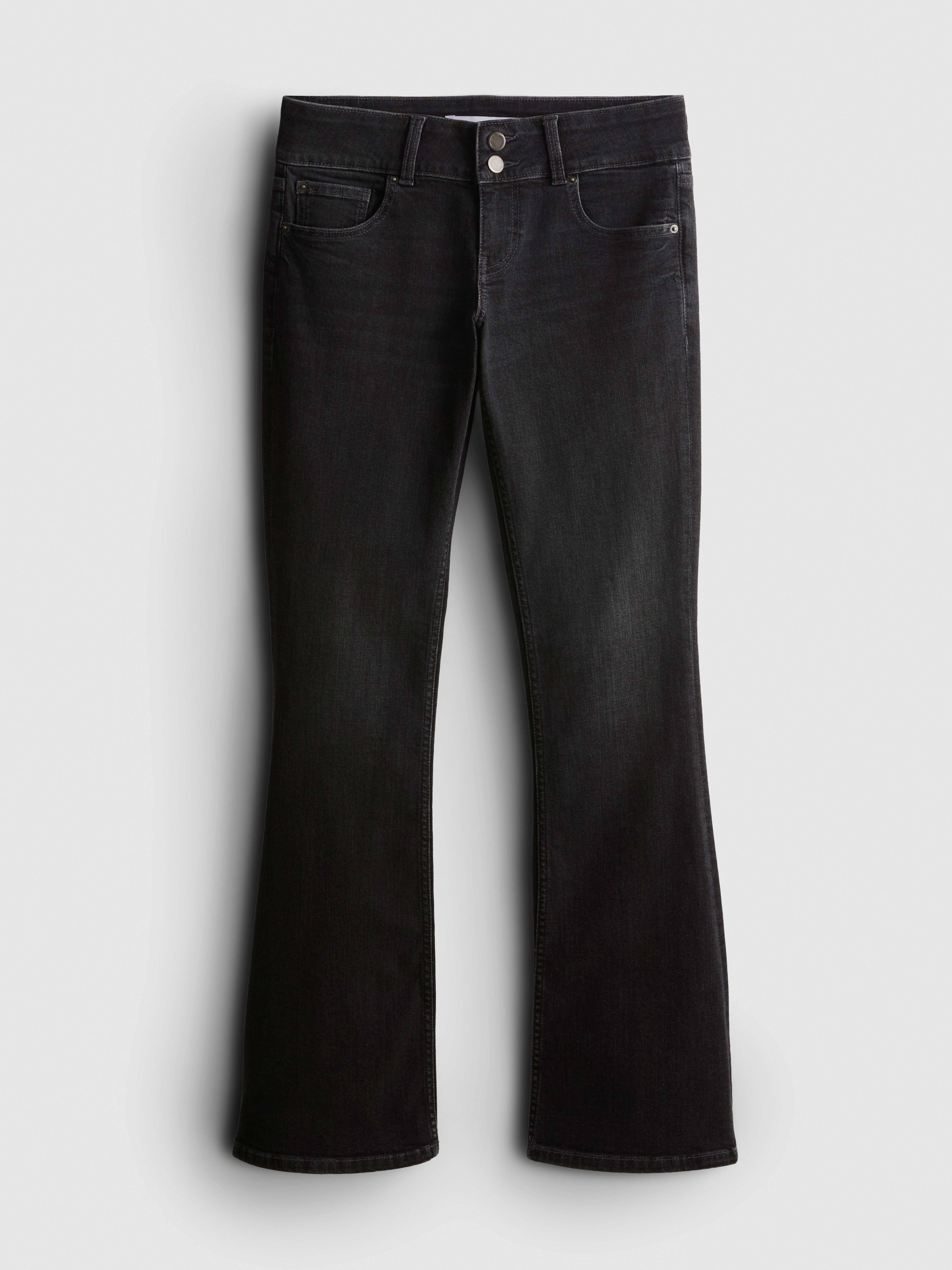 Cotton-Rich Low Rise Flare Jeans