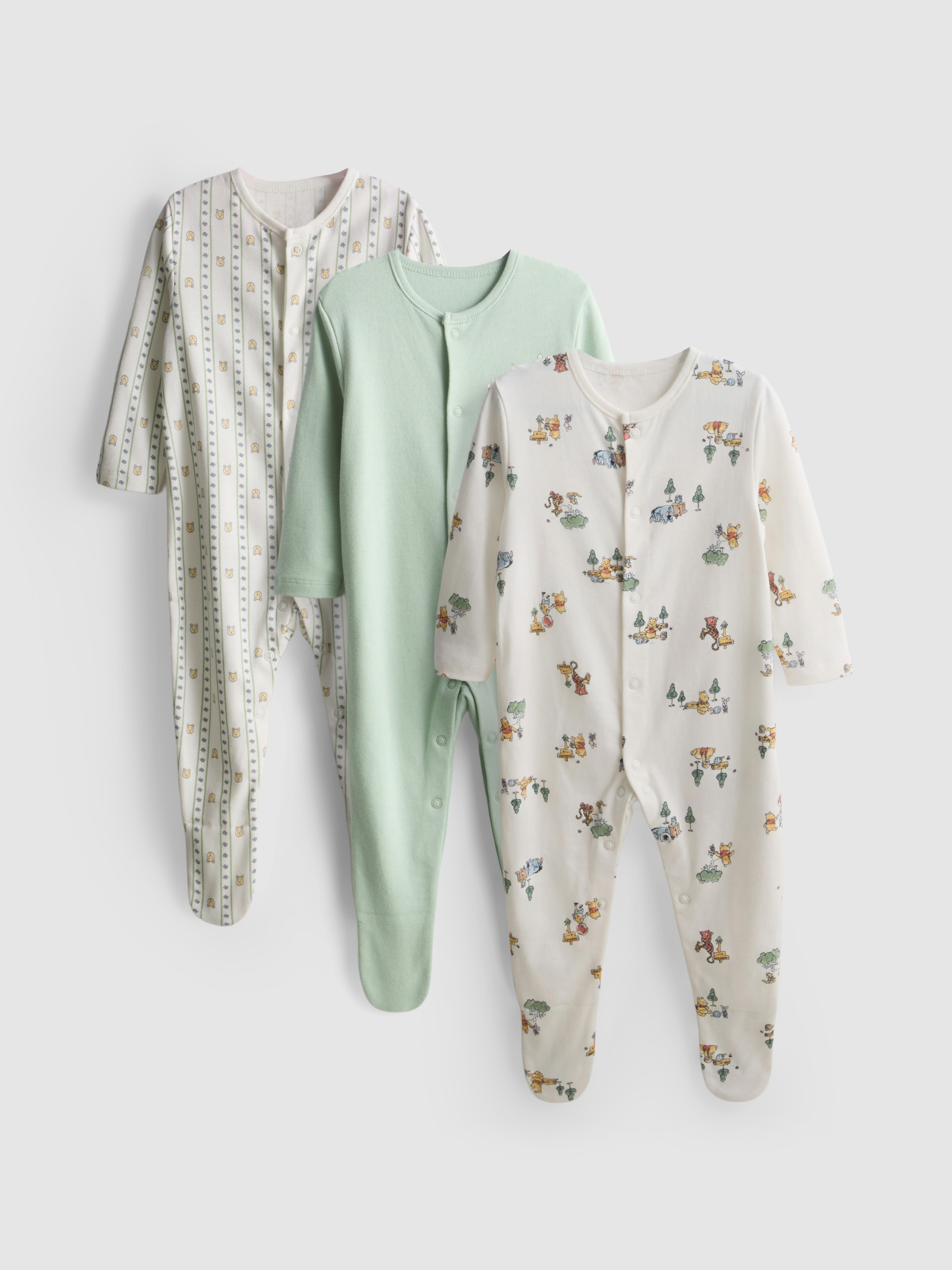 0-24mths | 3pk Disney’s Winnie the Pooh Snap Button Sleepers