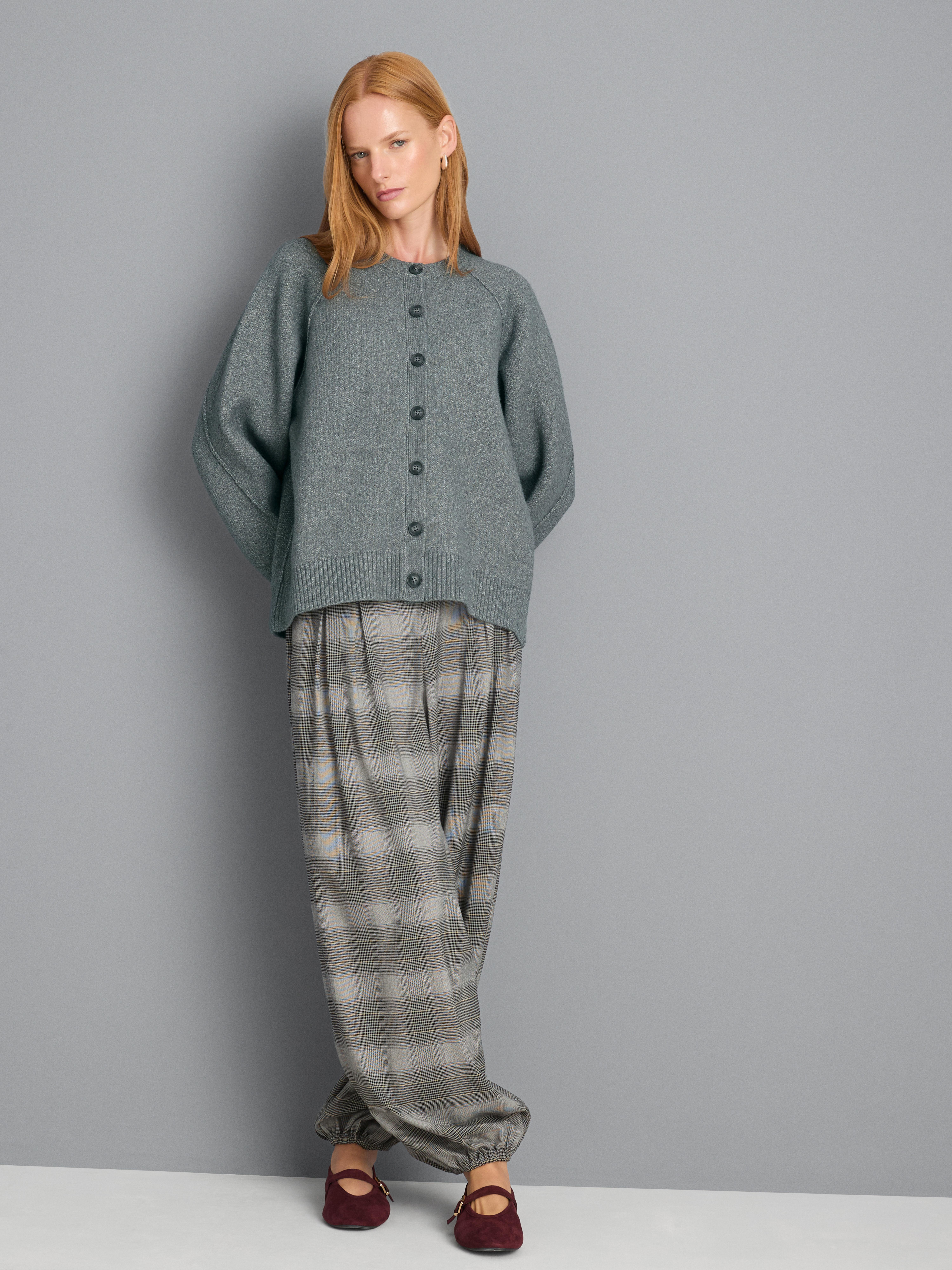 Relaxed Seam Detail Cardigan