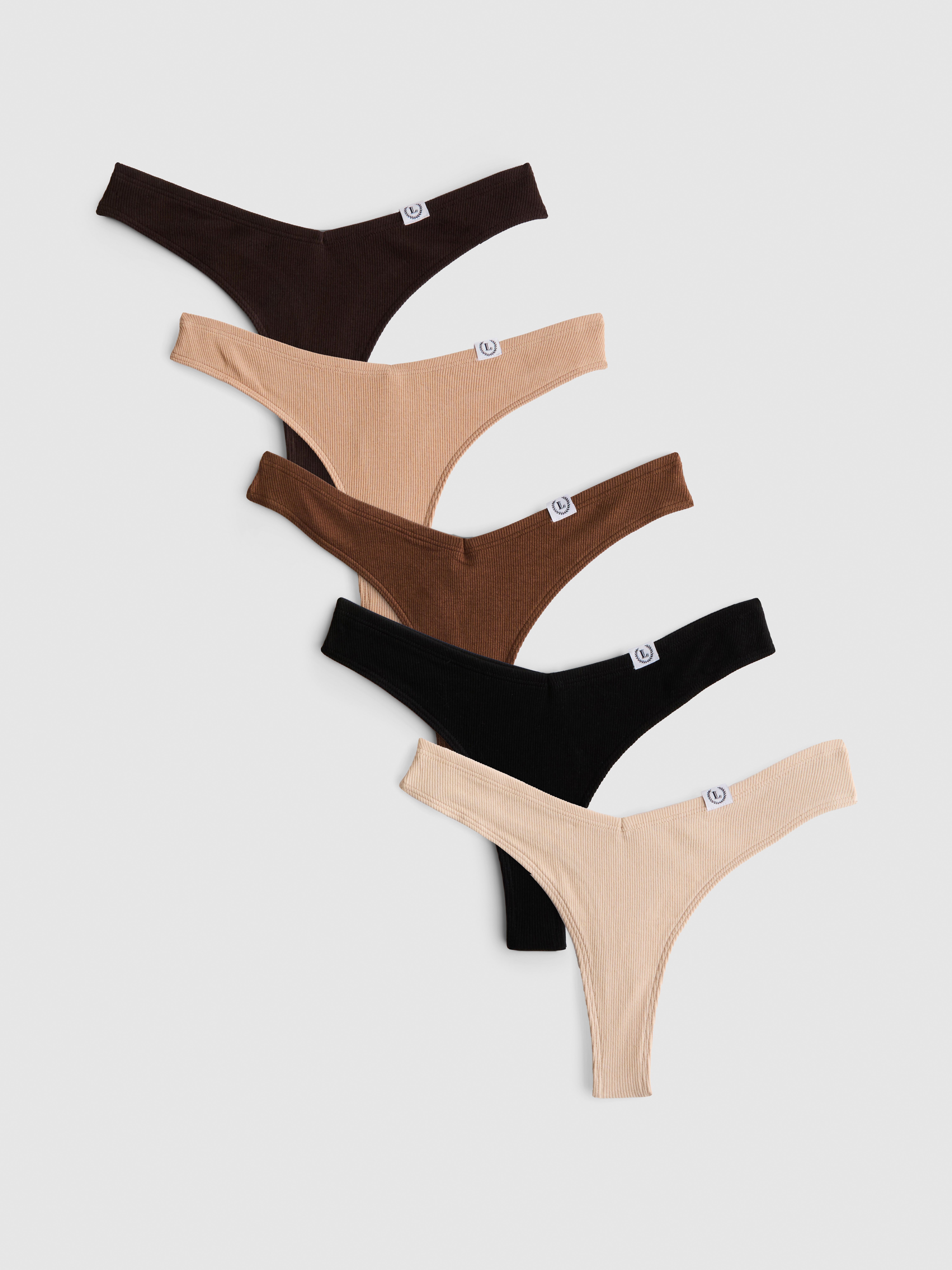5pk Cotton Rich Miami Thongs