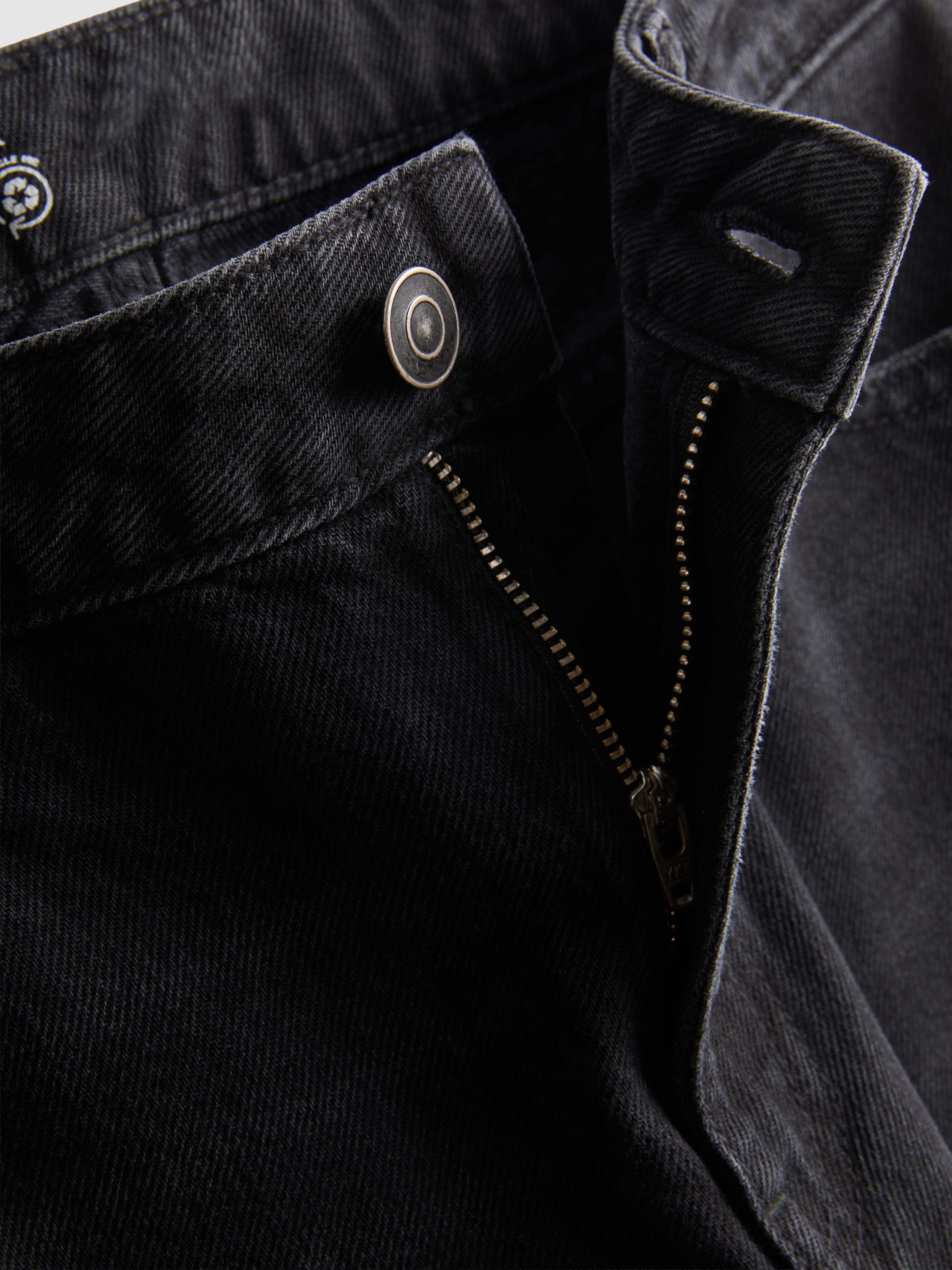 Cotton Denim Barrel-Leg Jeans
