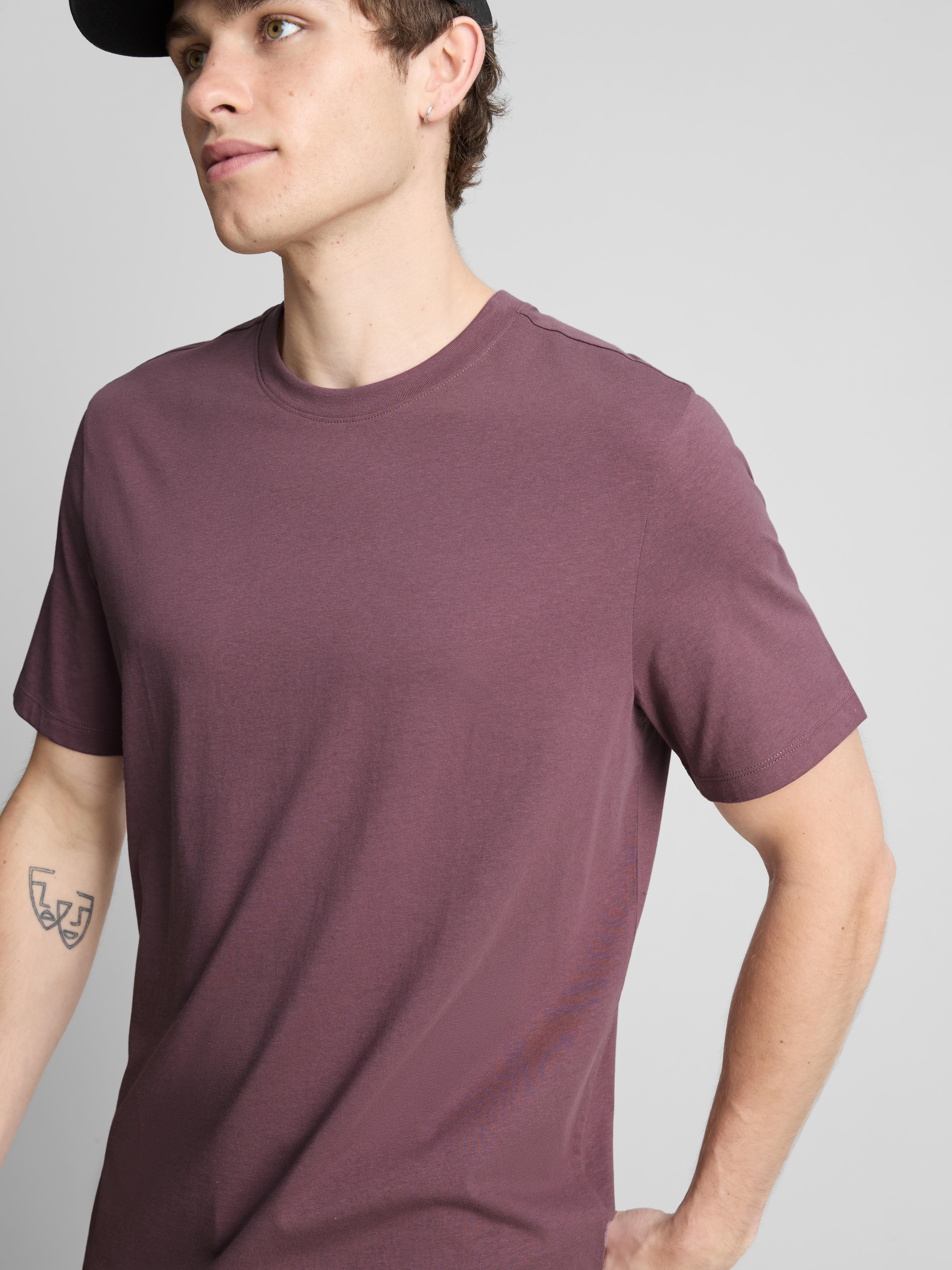 Tricou din bumbac pur cu croială clasică