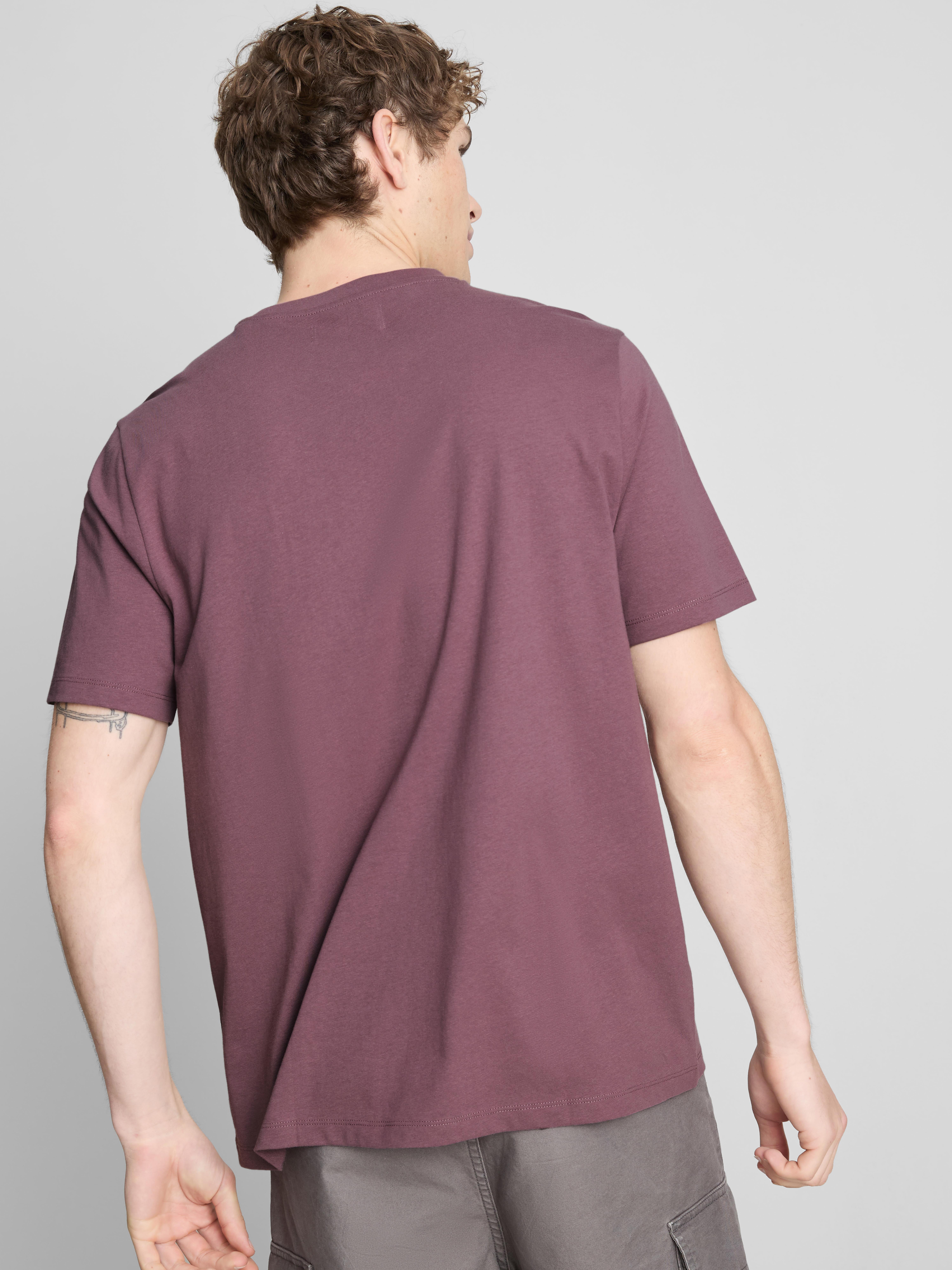 Tricou din bumbac pur cu croială clasică