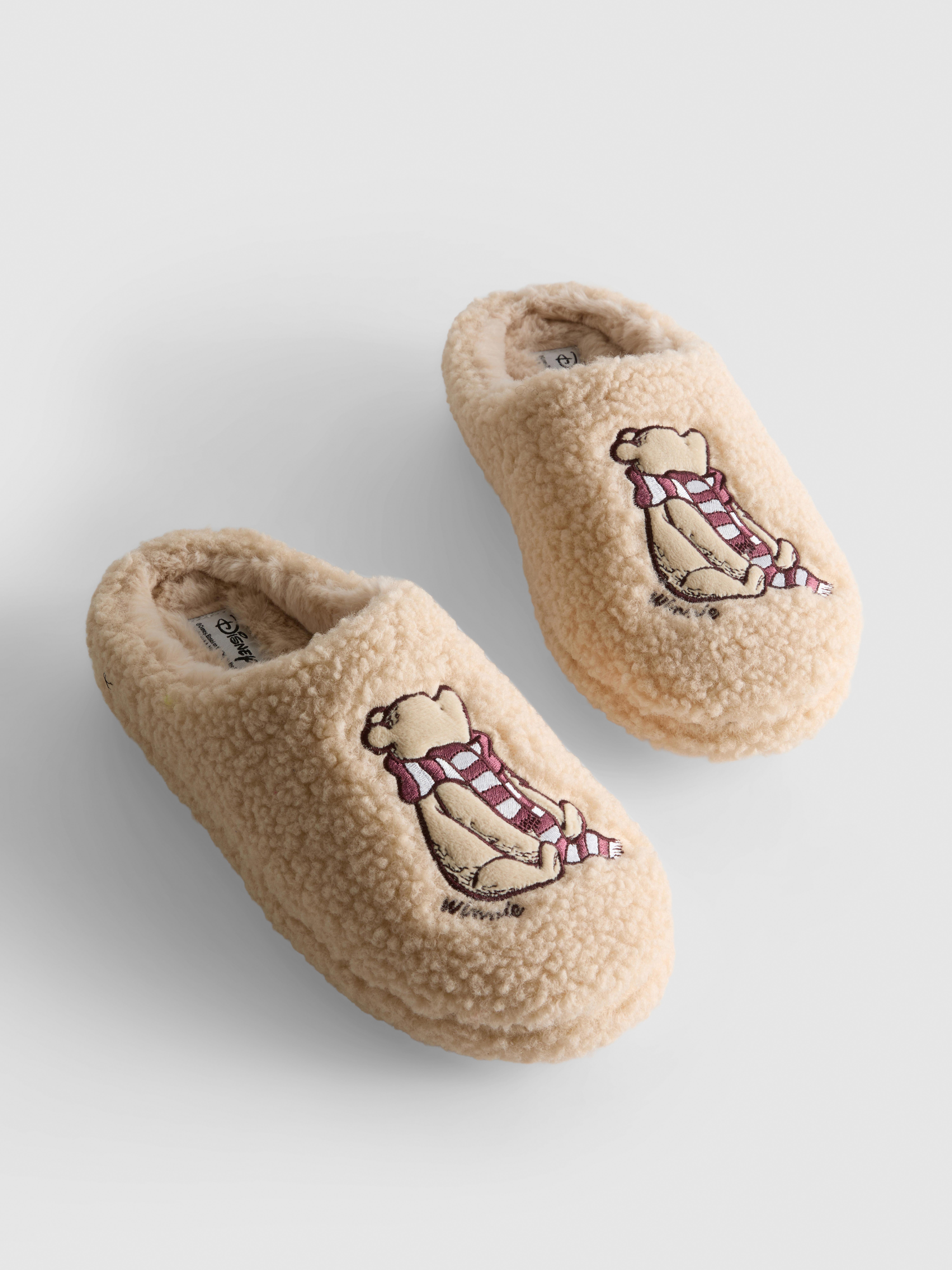 Disney's Winnie the Pooh Embroidered Mule Slippers