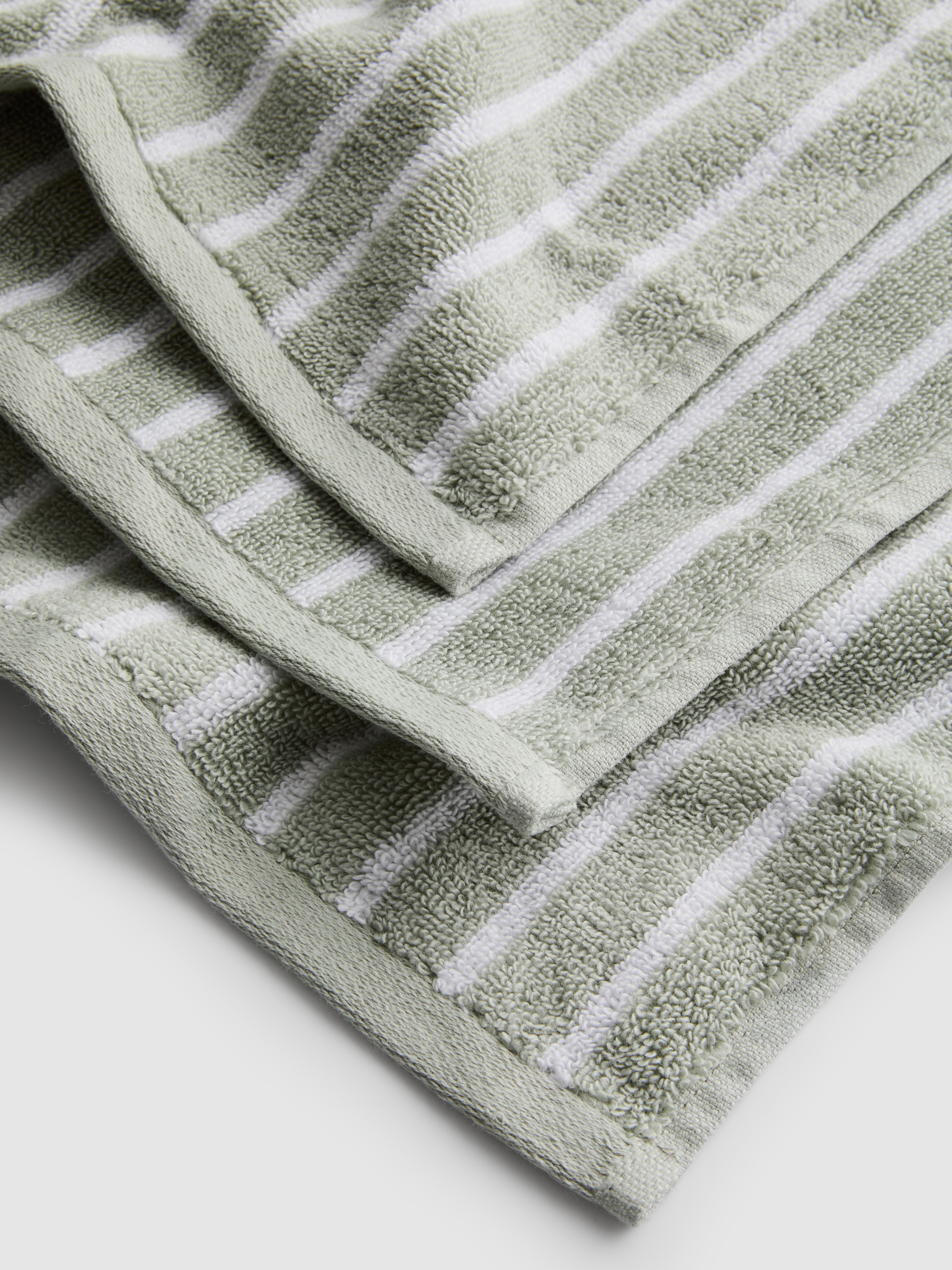 3pk Striped Face Cloths
