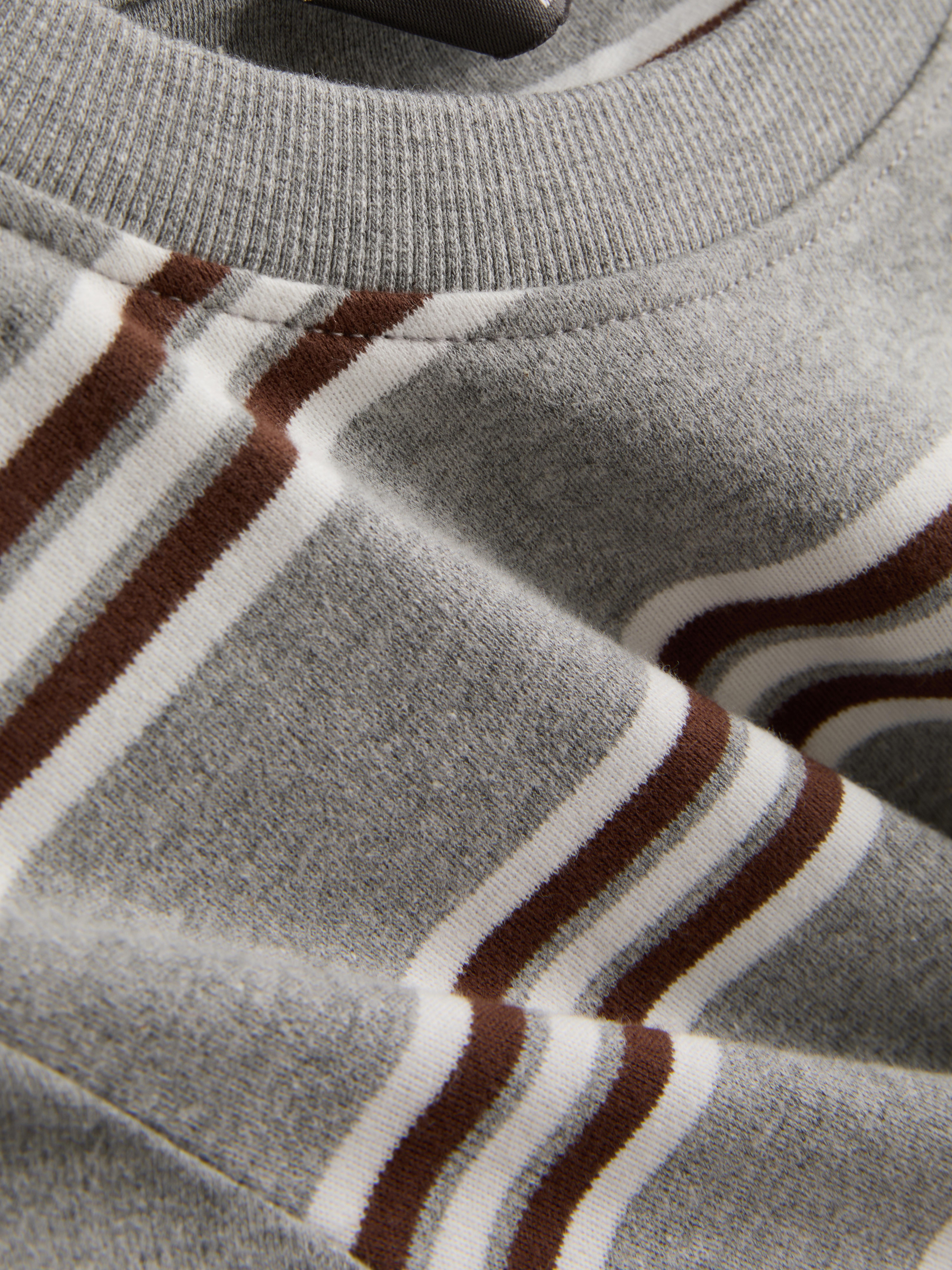 Gestreiftes Langarmshirt aus reiner Baumwolle