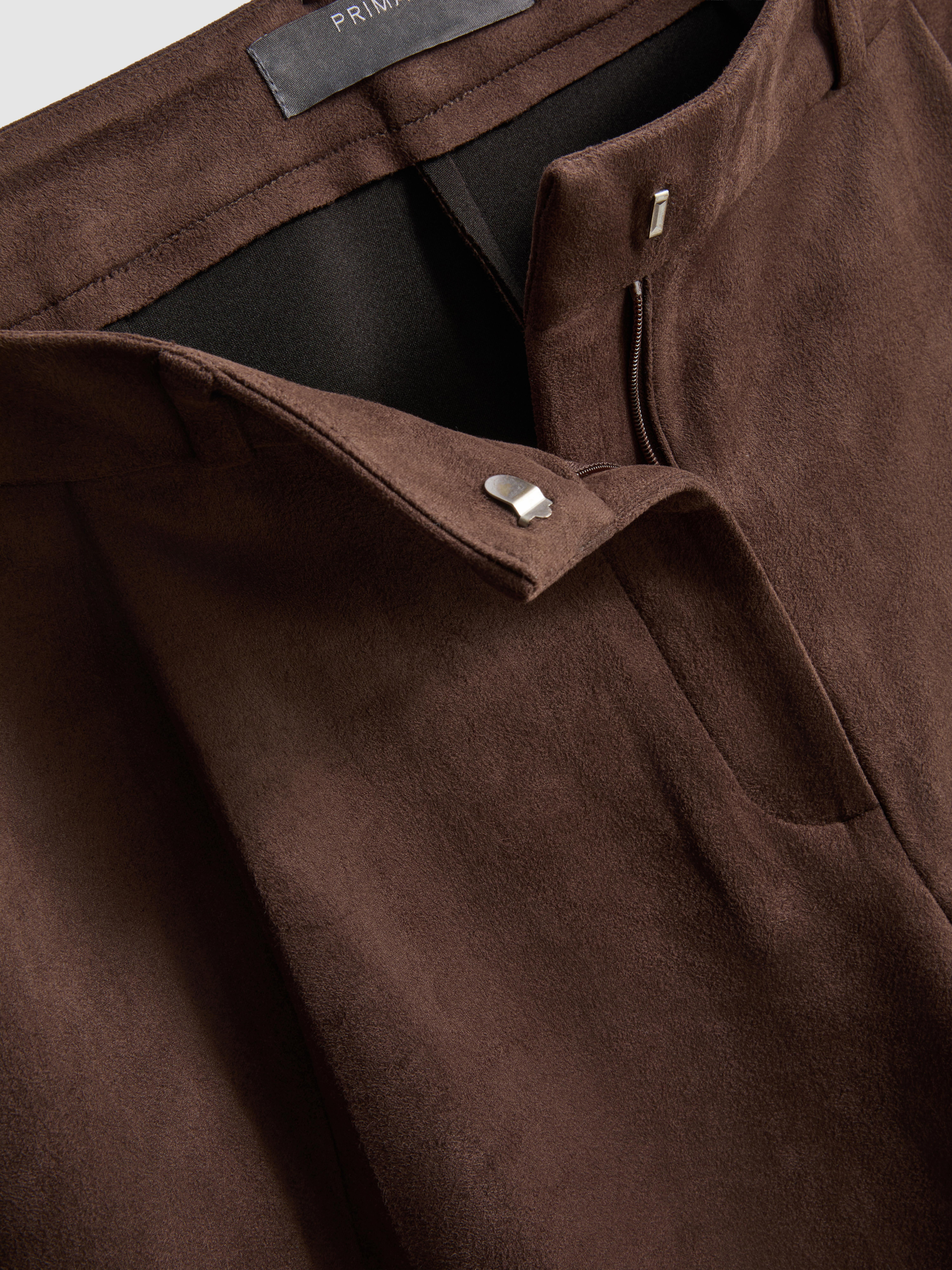 Faux Suede Bermuda Shorts