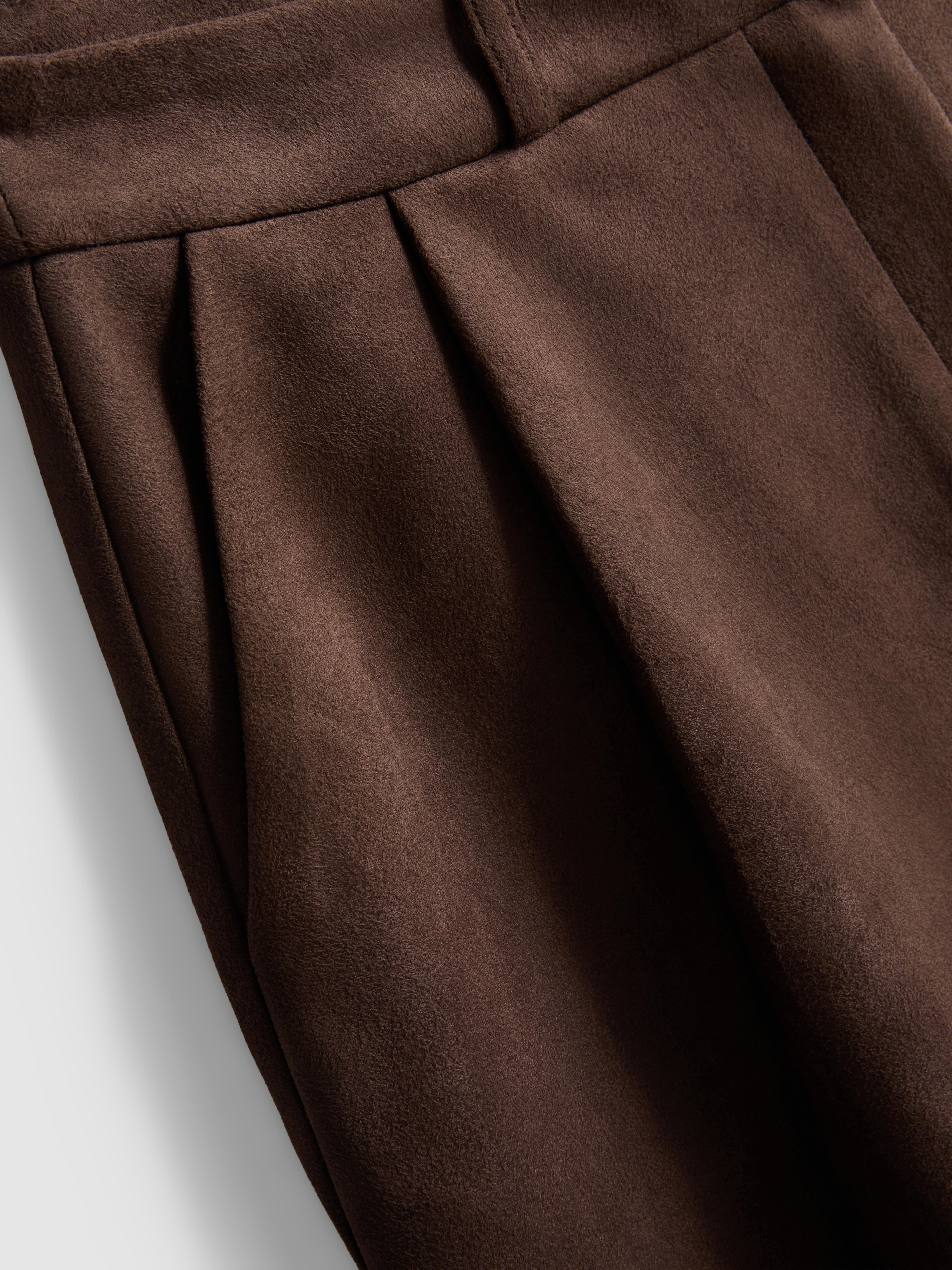 Faux Suede Bermuda Shorts