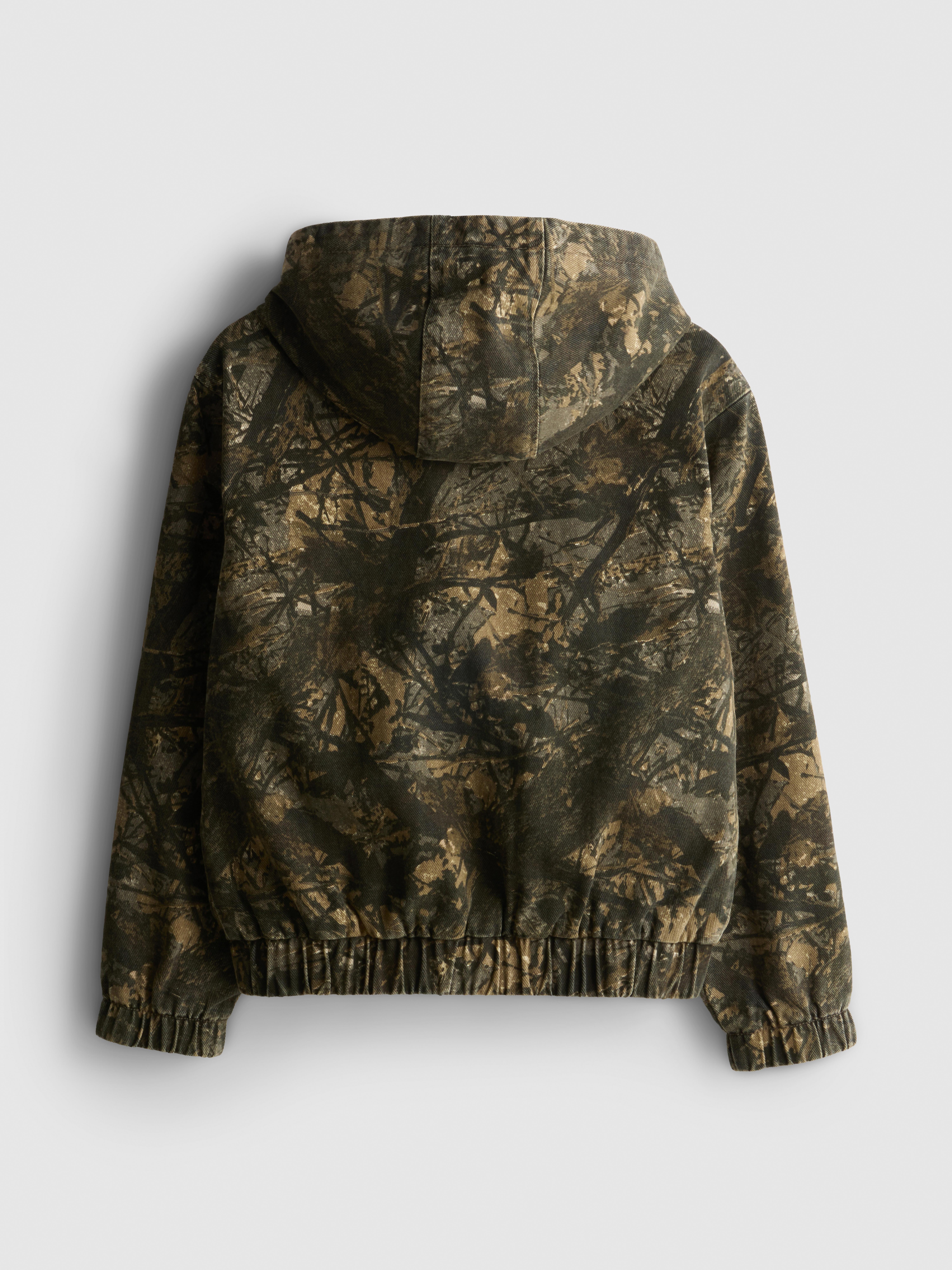 7-15yrs | Pure Cotton Printed Zip-Up Denim Jacket
