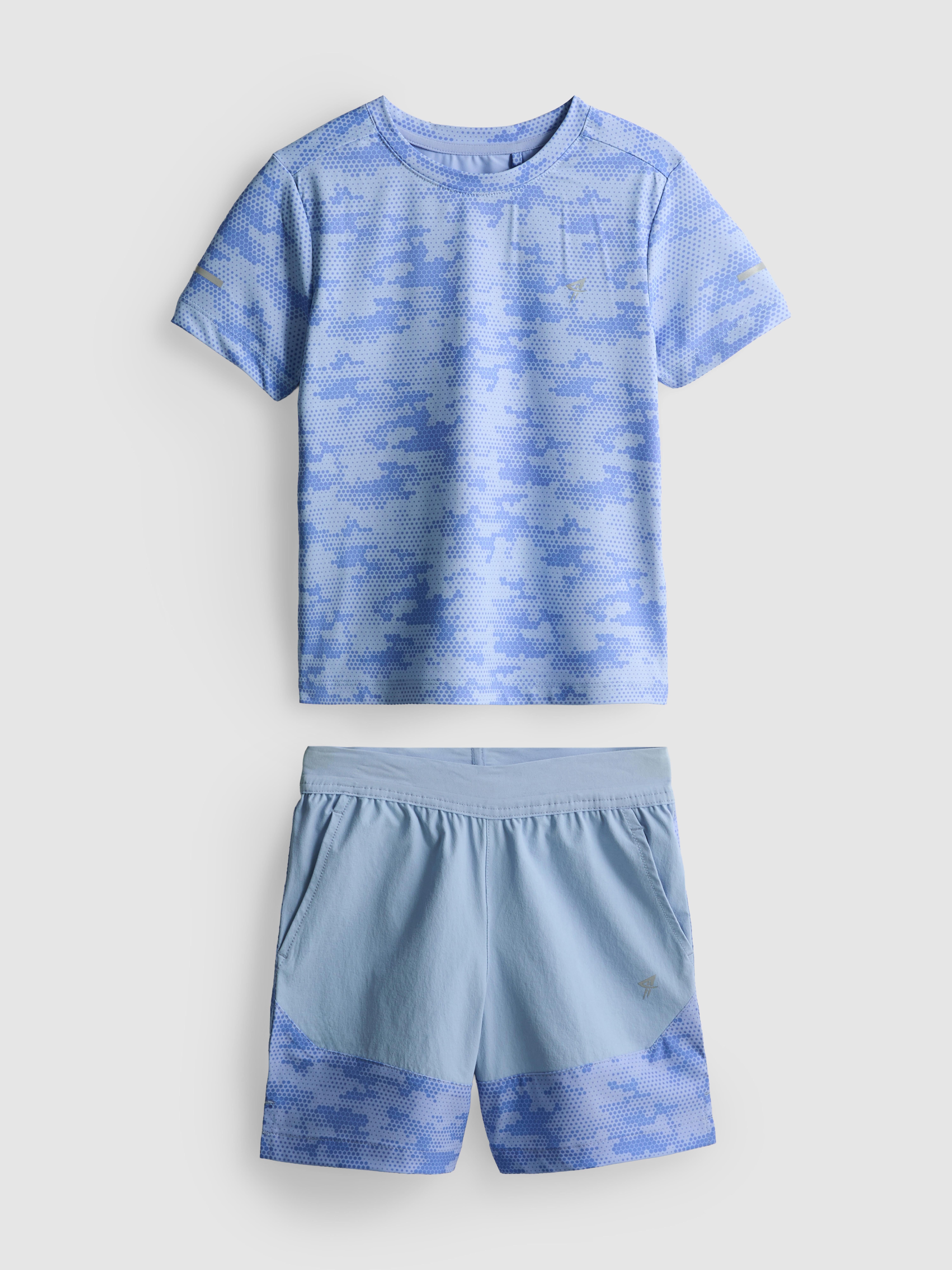 1–9 Jahre | Active-Set mit T-Shirt und Shorts Hellblau