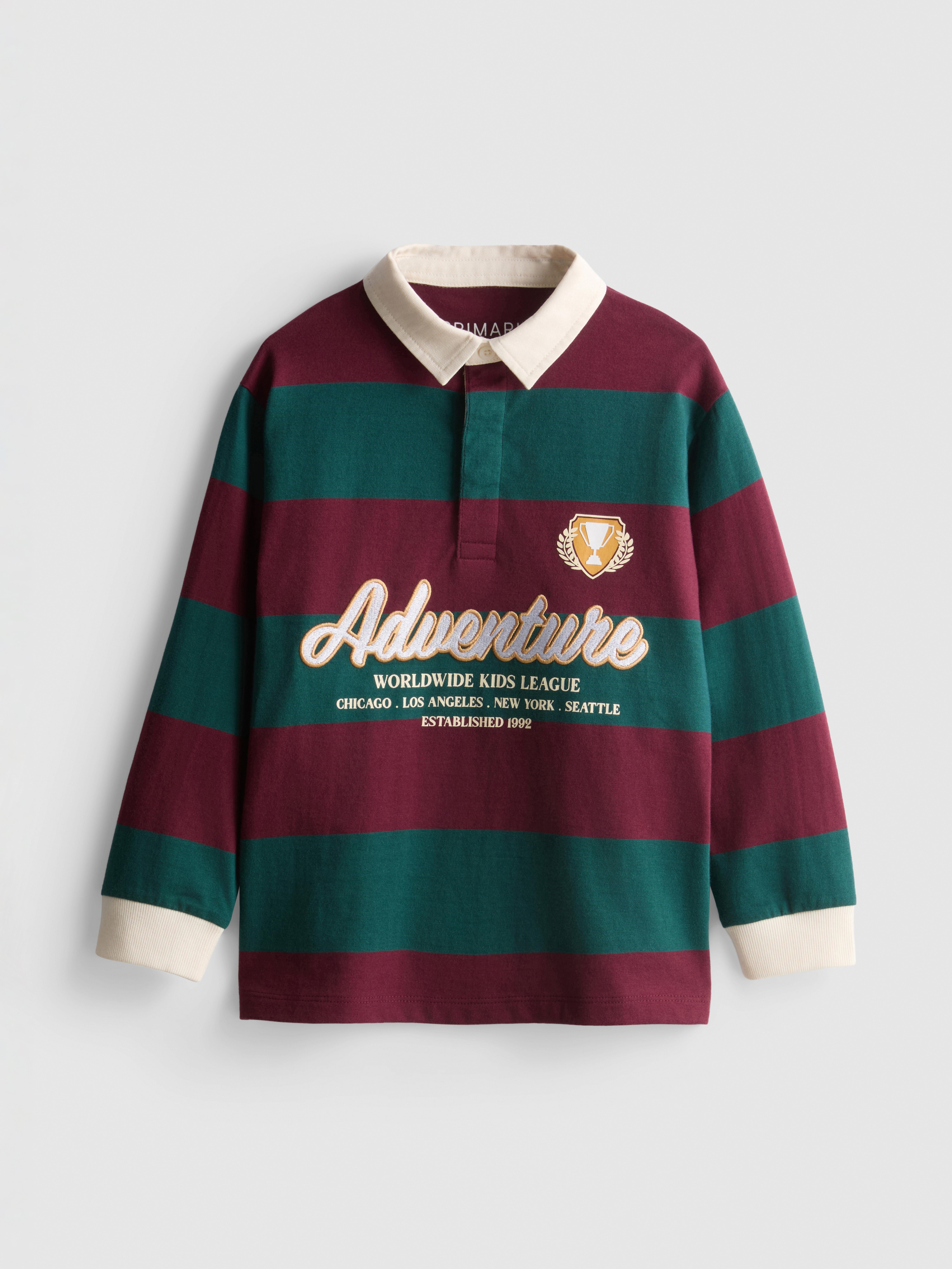 1-9yrs | Cotton Rich Stripe Rugby Shirt
