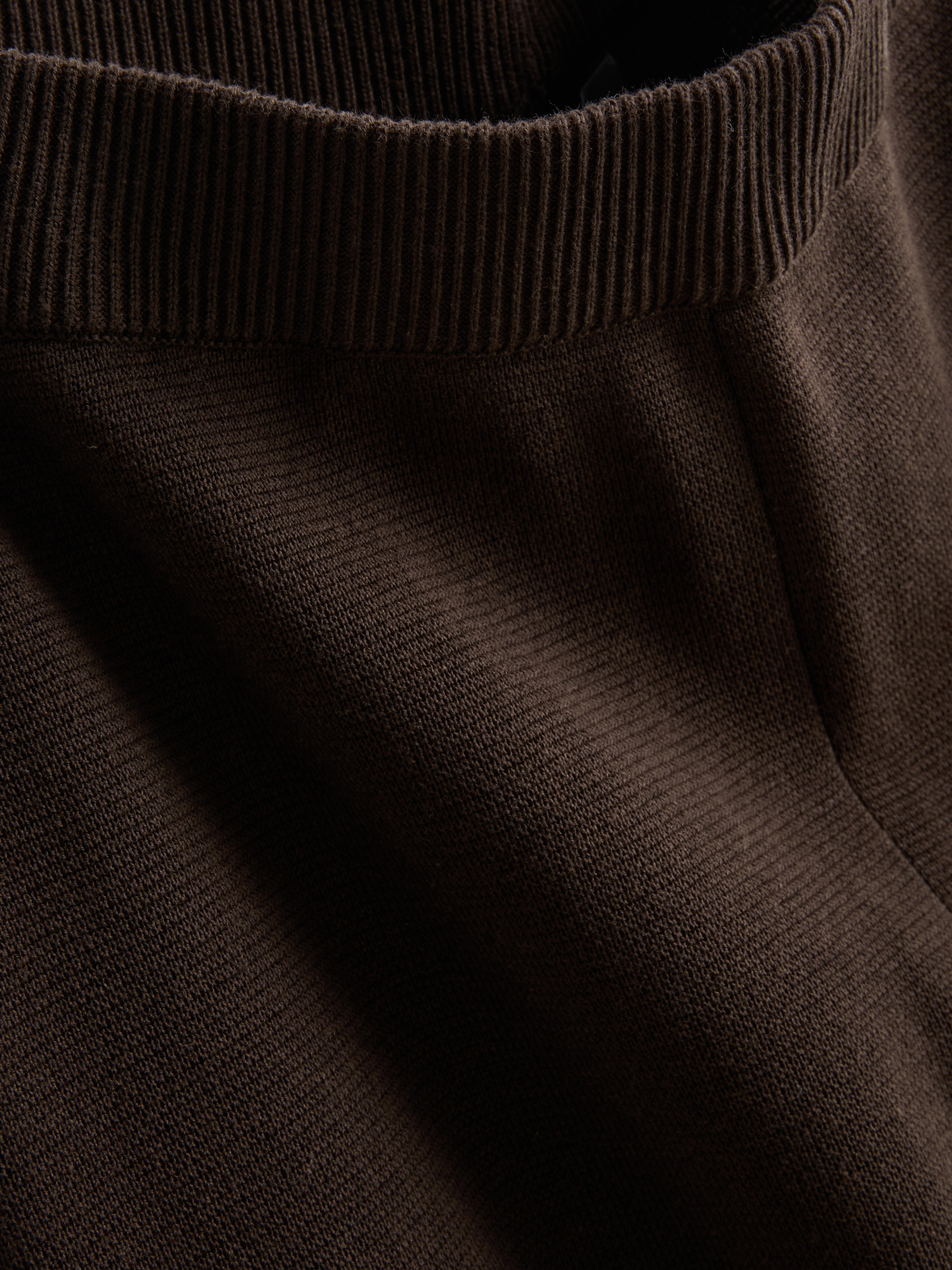 Compact Knit Wide-Leg Pants