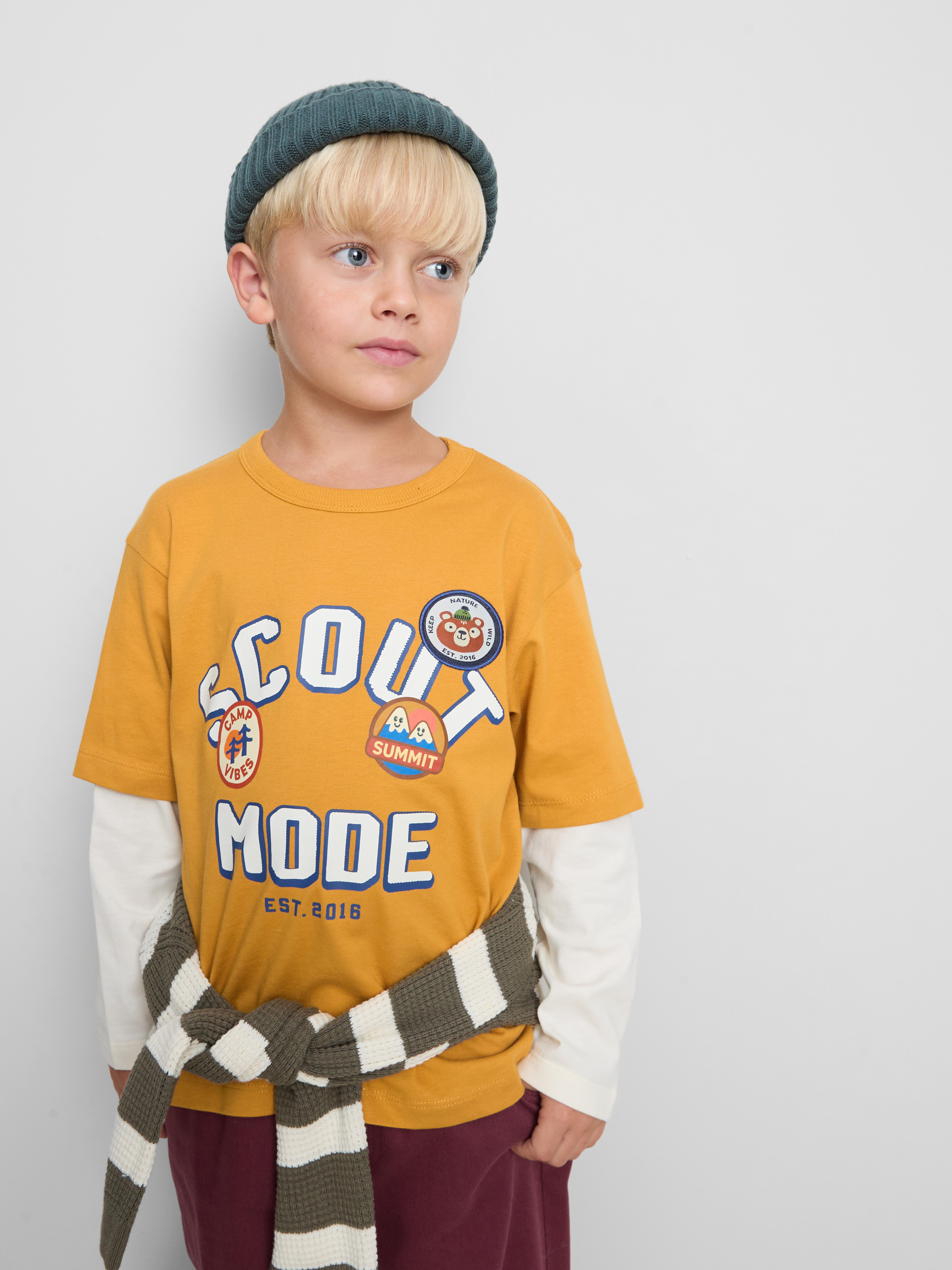 1-9yrs | Pure Cotton Layered Long Sleeve T-Shirt