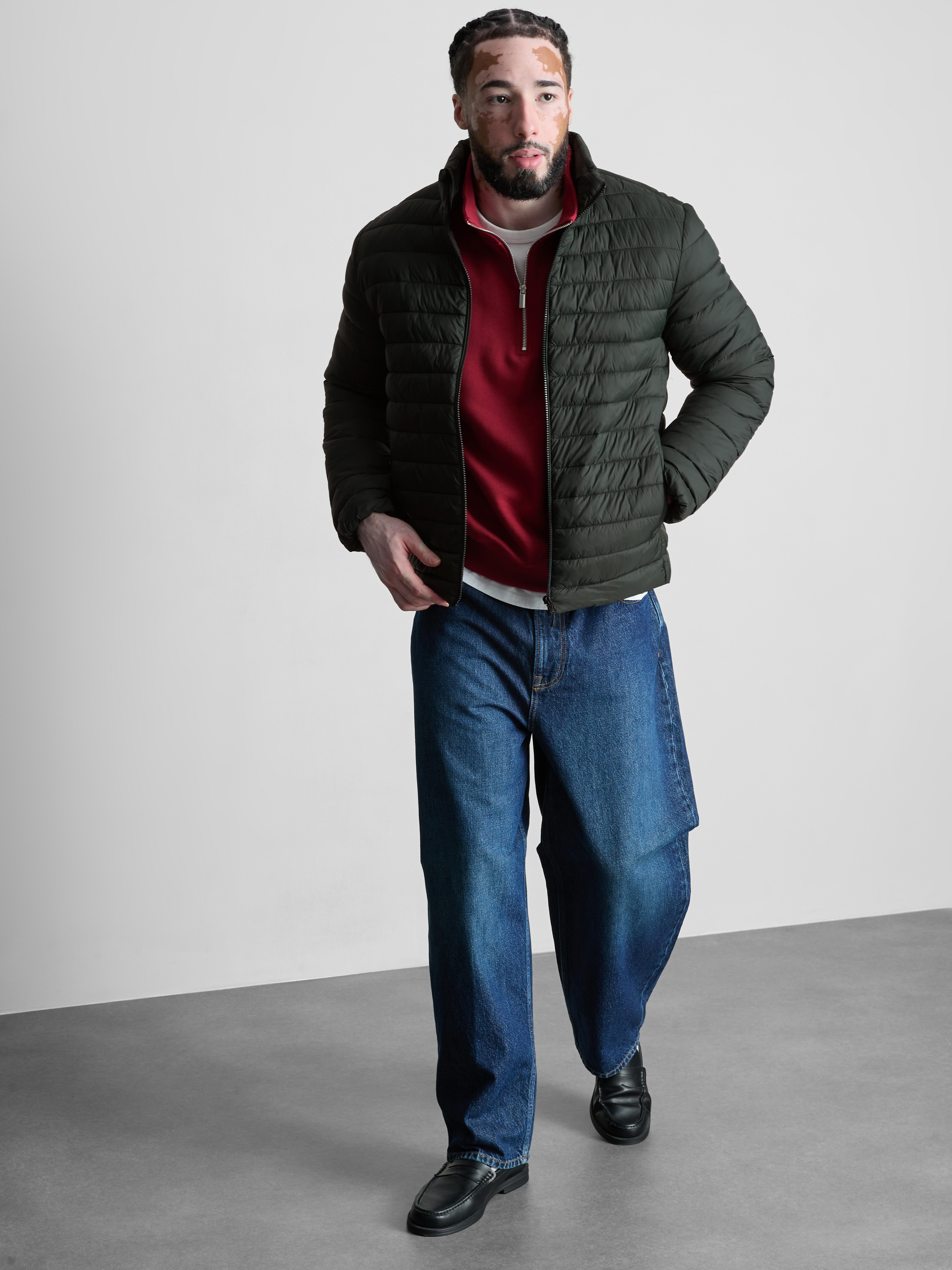 Padded Puffer Jacket Green
