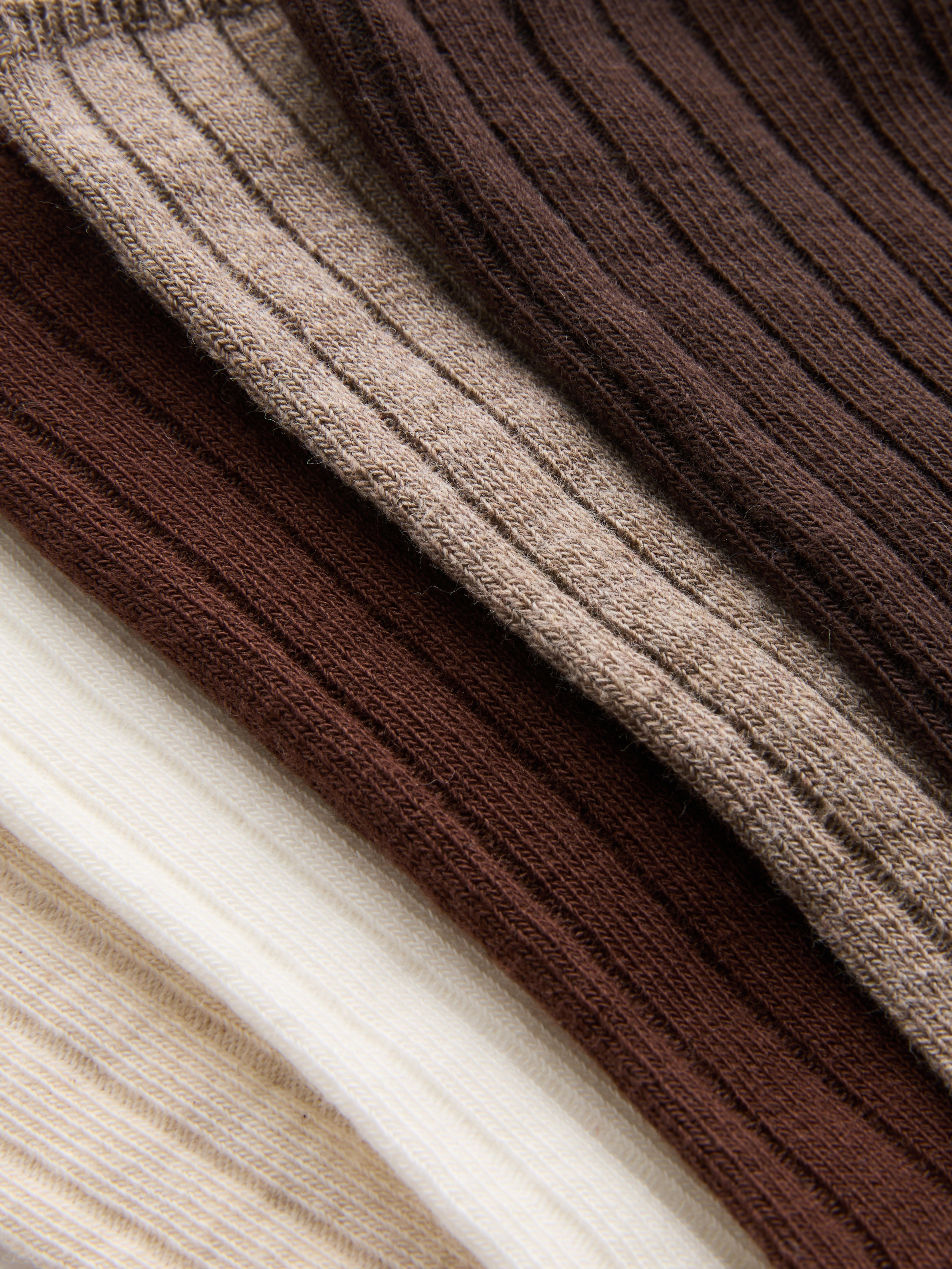 5pk Ribbed Crew Socks