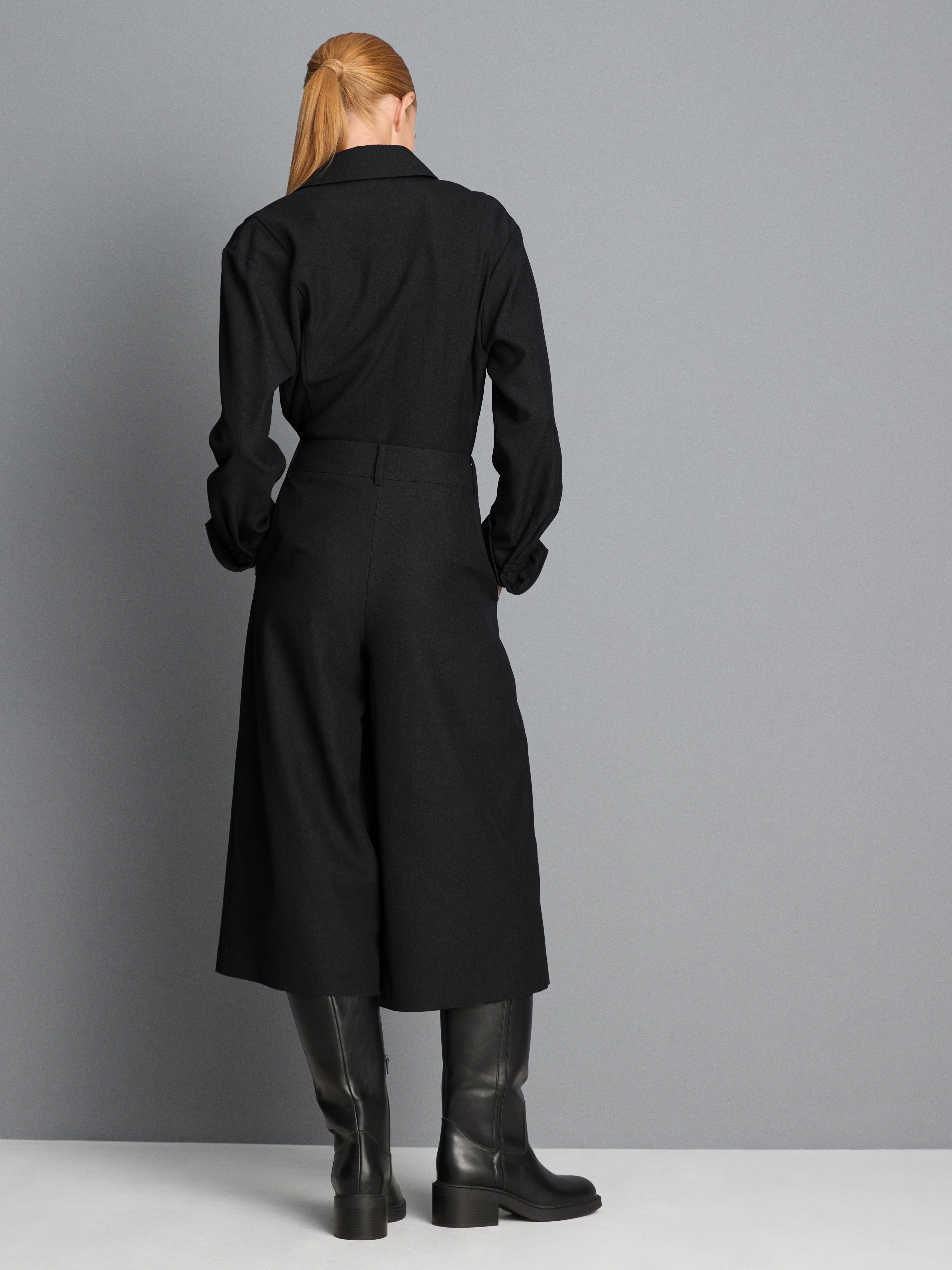 Pleated Culotte Pants