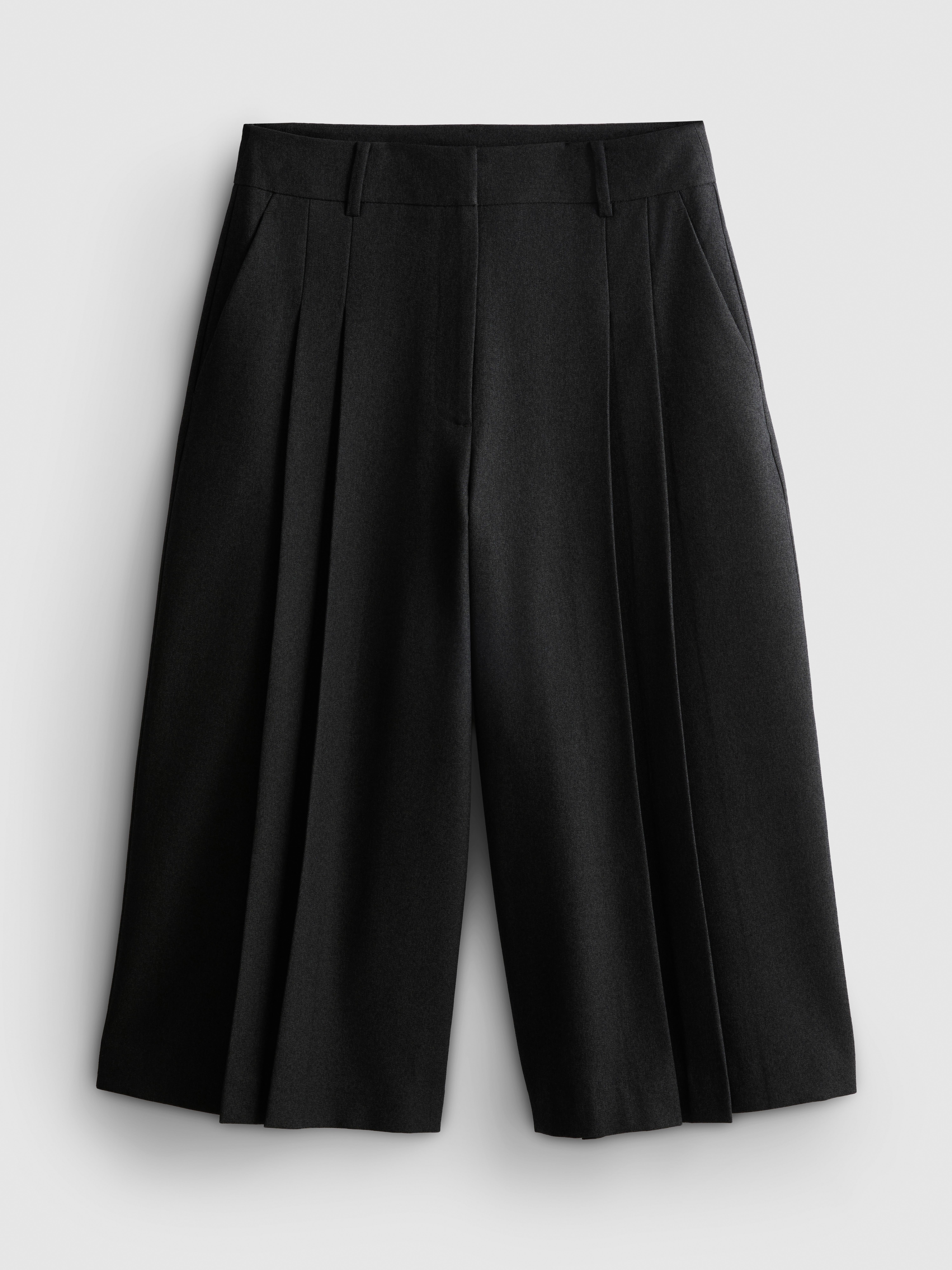 Pleated Culotte Pants