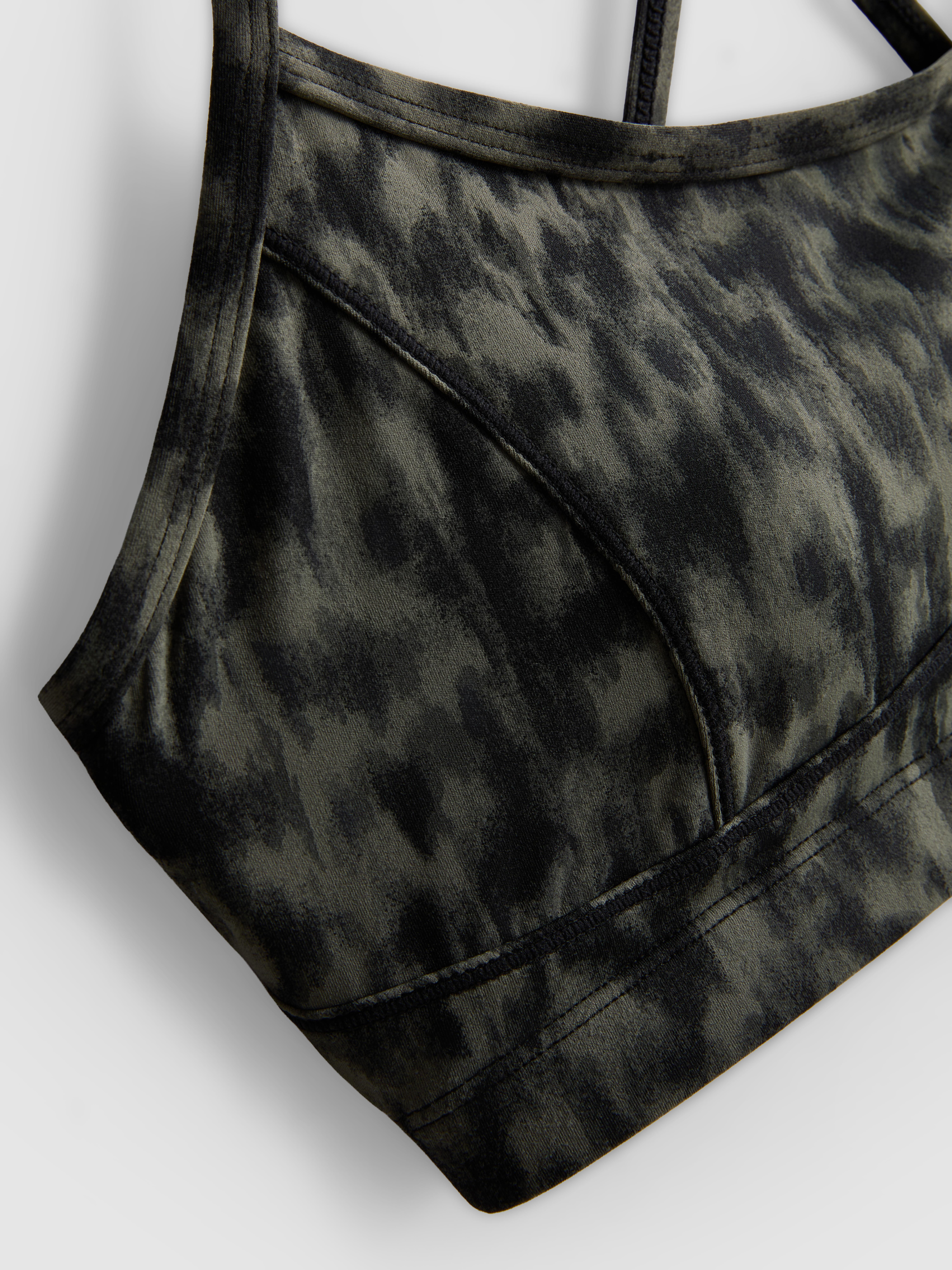 Leopard Print Racerback Active Crop Top